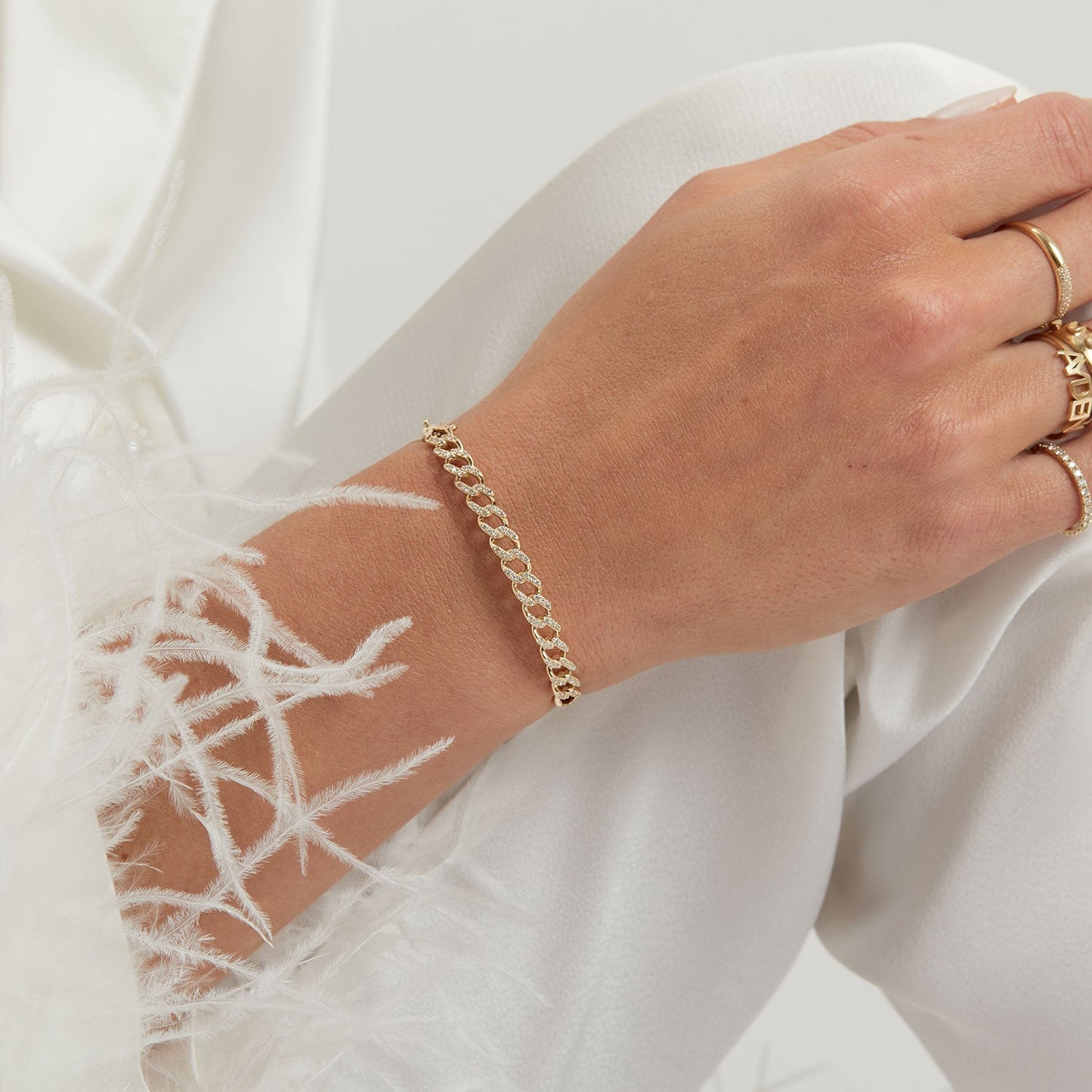 Diamond Pave Cuban Bracelet - Lotus Diamond