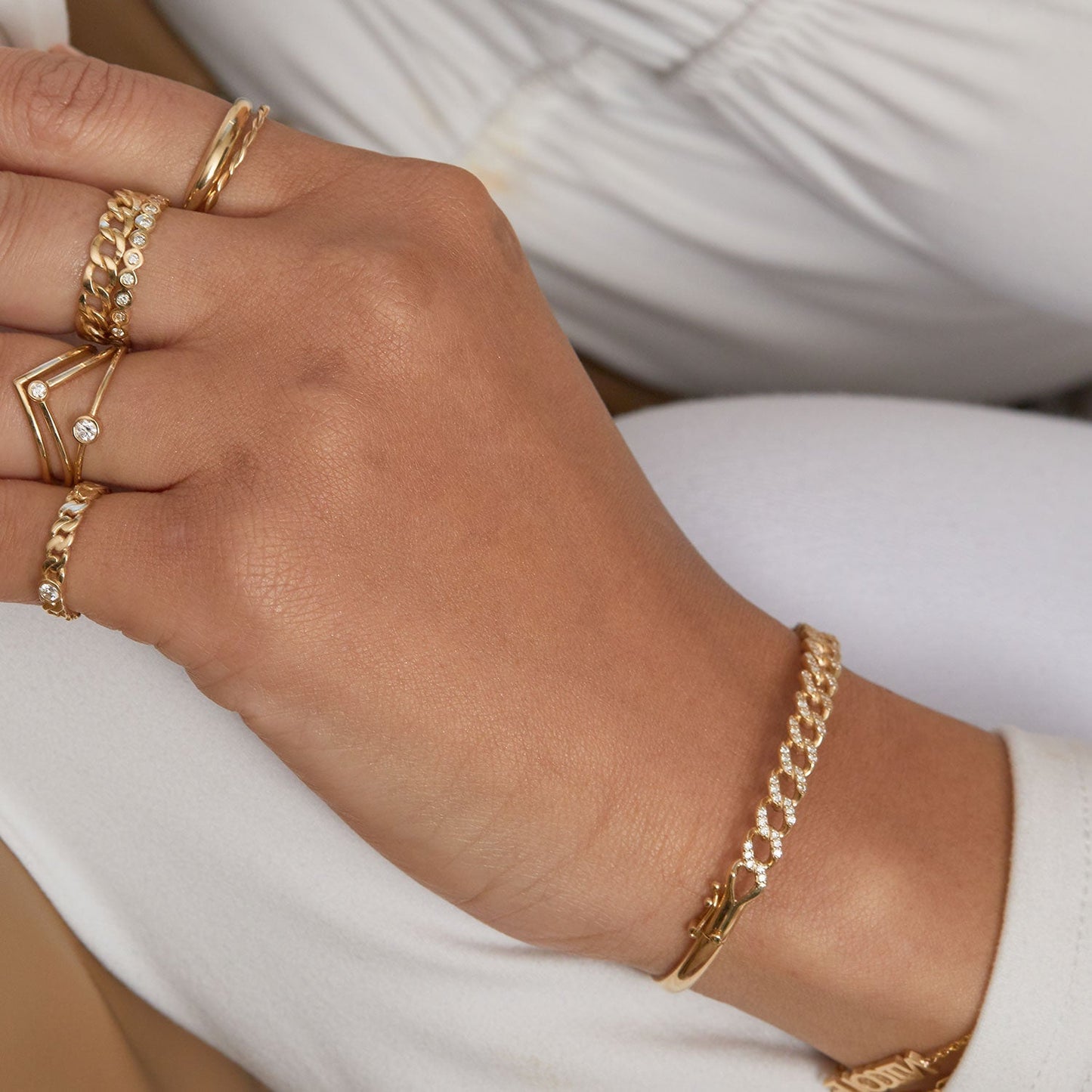Diamond Pave Cuban Bracelet - Lotus Diamond