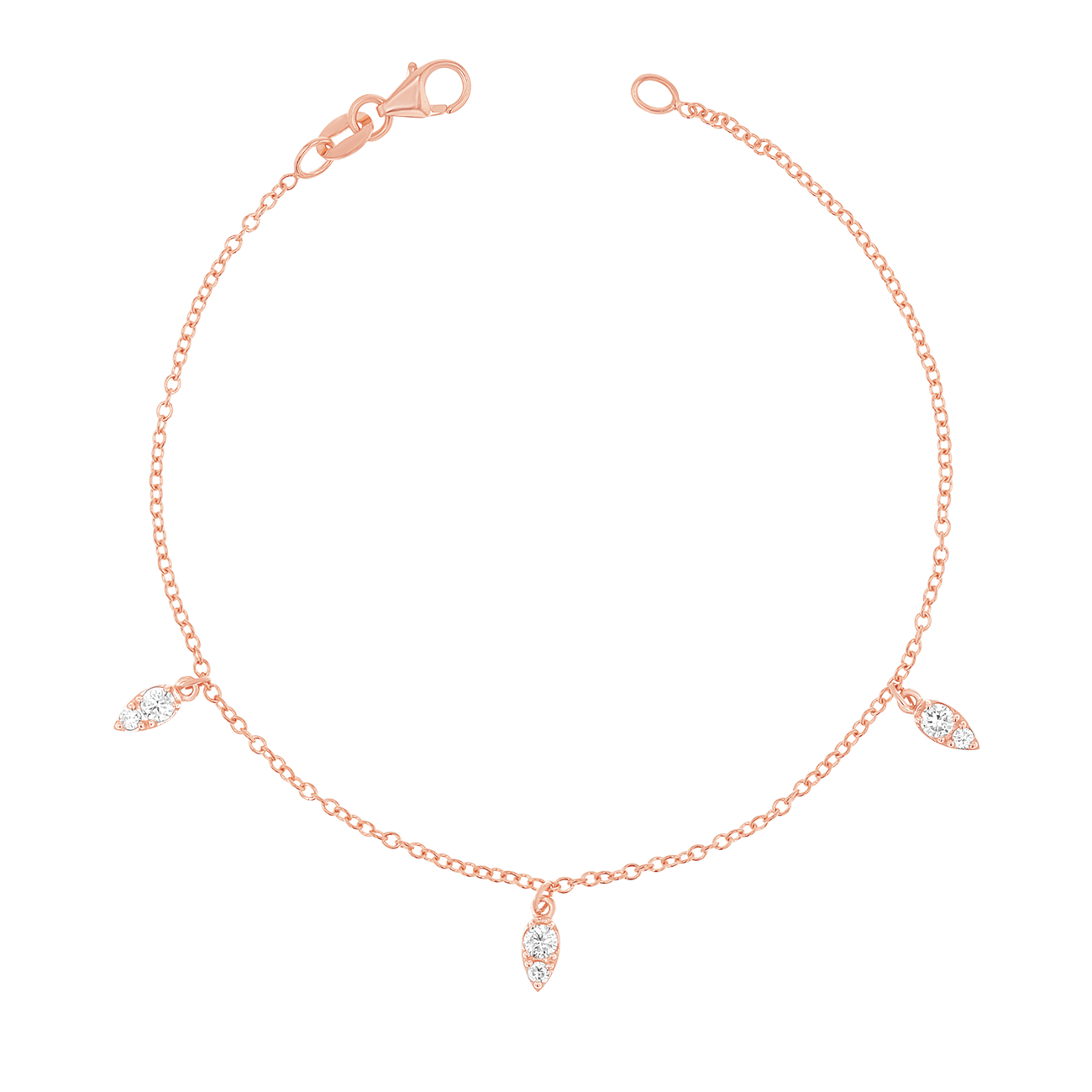Diamond Pear Drop Bracelet - Lotus Diamond