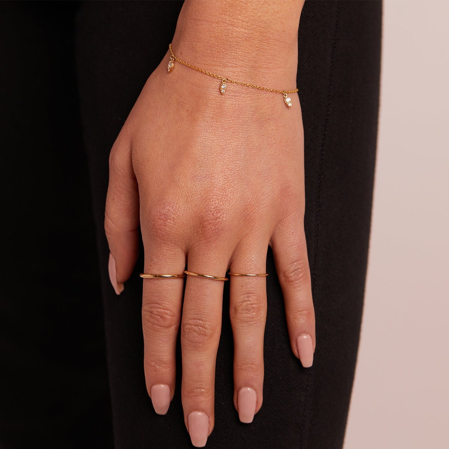 Diamond Pear Drop Bracelet - Lotus Diamond