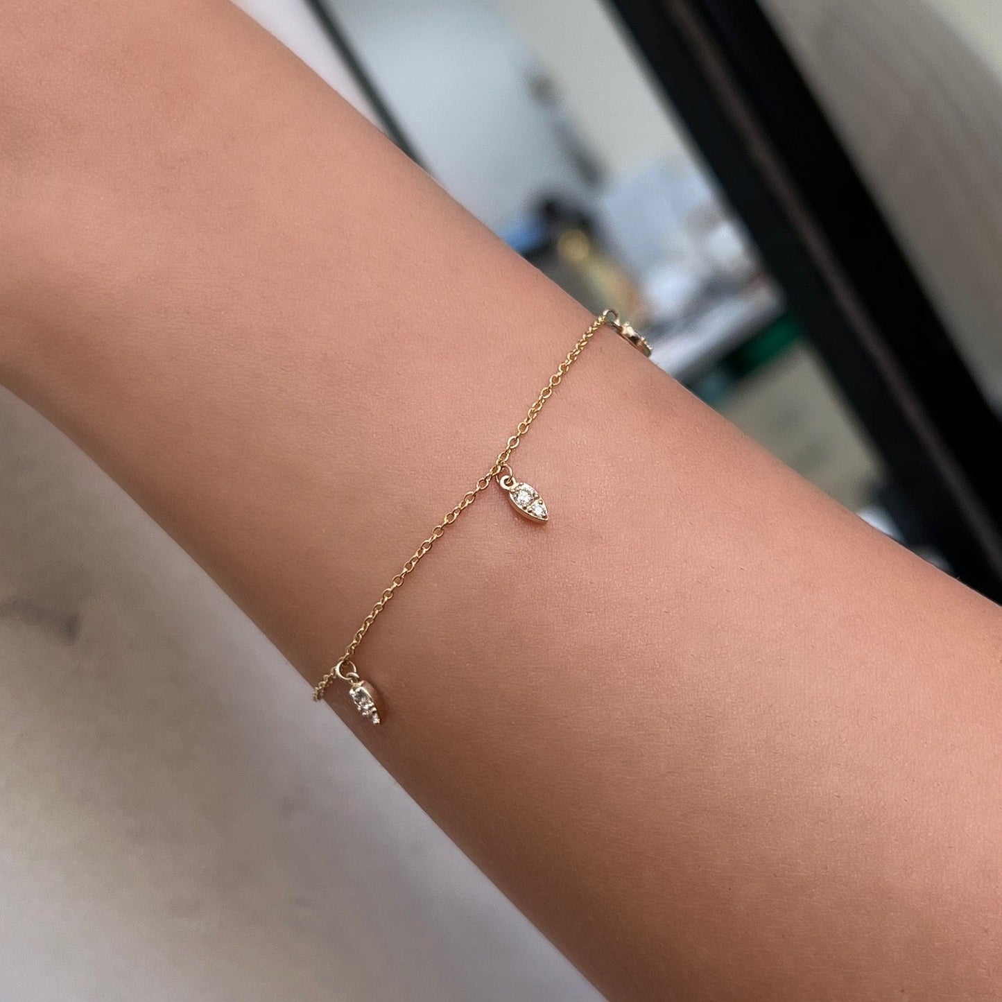 Diamond Pear Drop Bracelet - Lotus Diamond