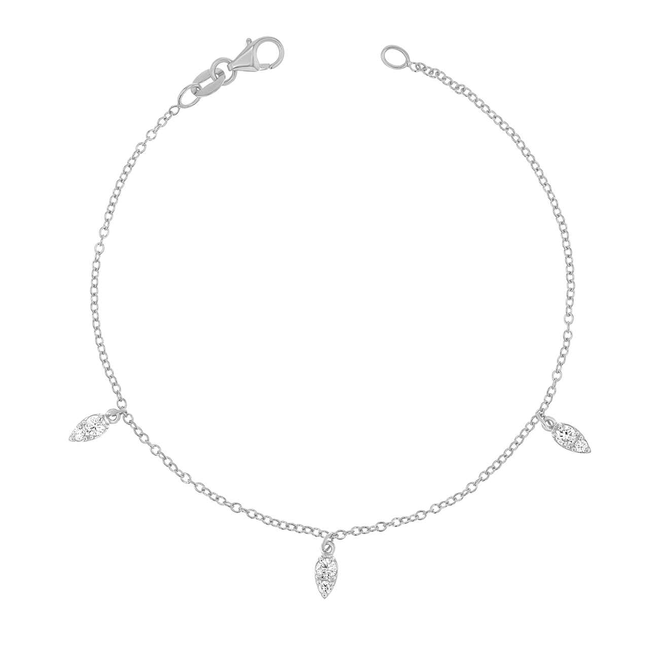 Diamond Pear Drop Bracelet - Lotus Diamond