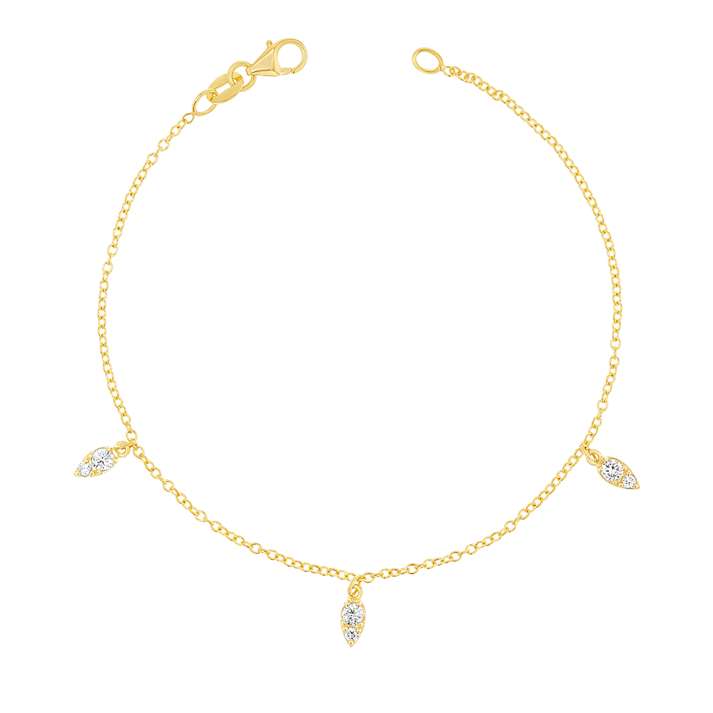 Diamond Pear Drop Bracelet - Lotus Diamond