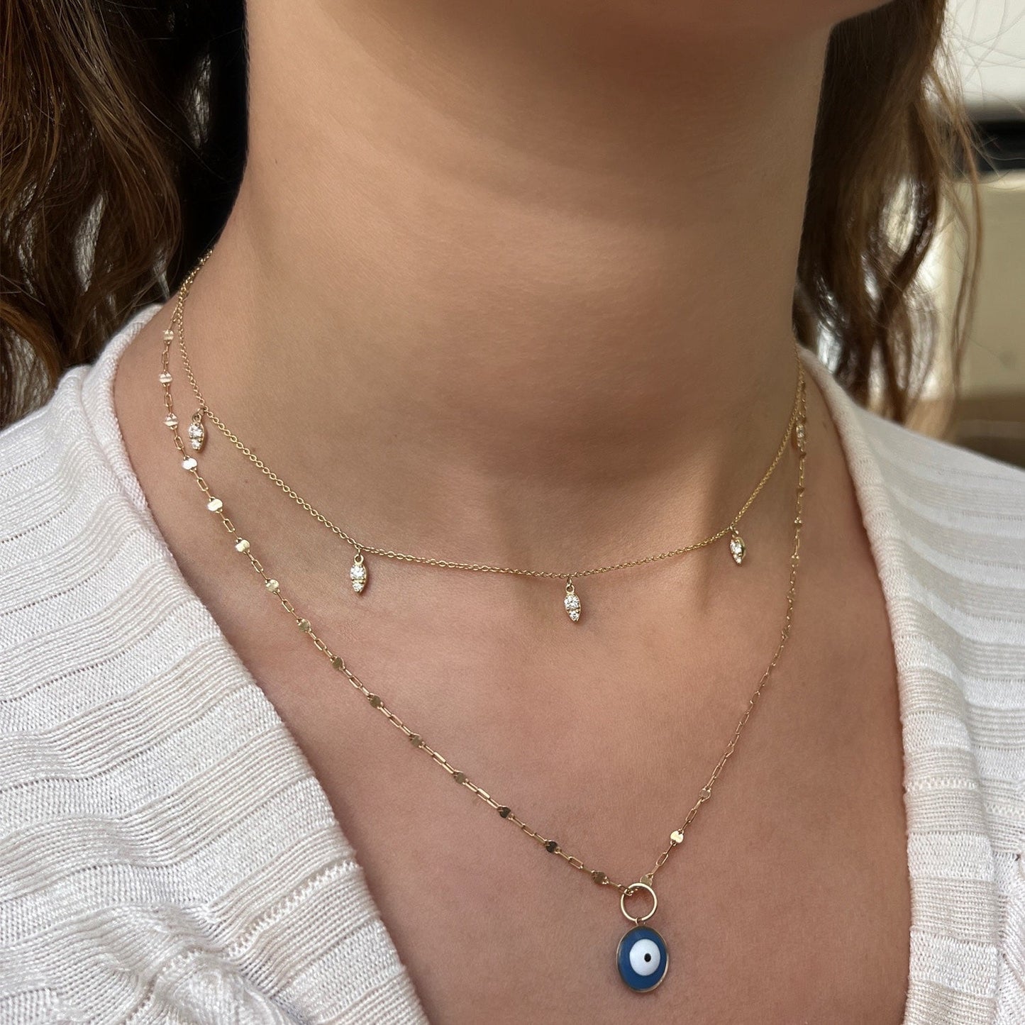 Diamond Pear Drop Necklace - Lotus Diamond