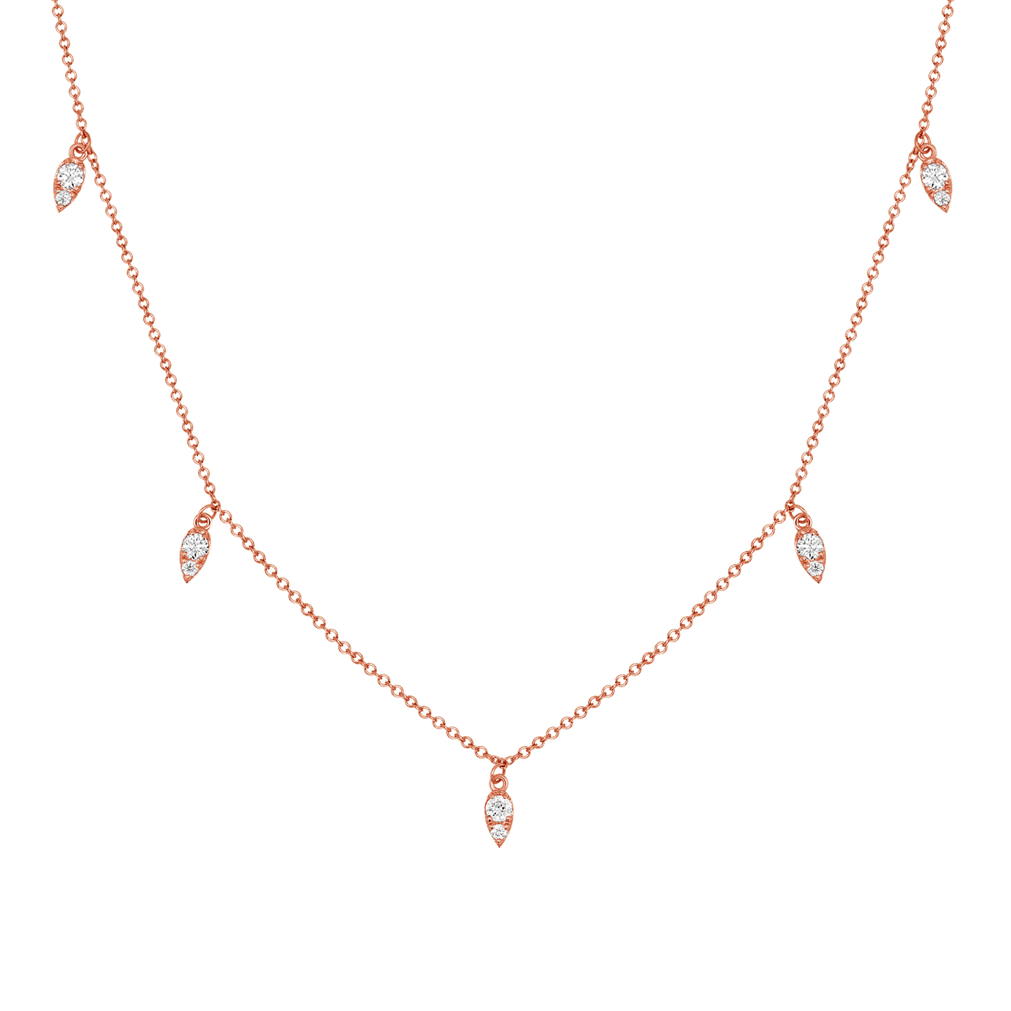 Diamond Pear Drop Necklace - Lotus Diamond