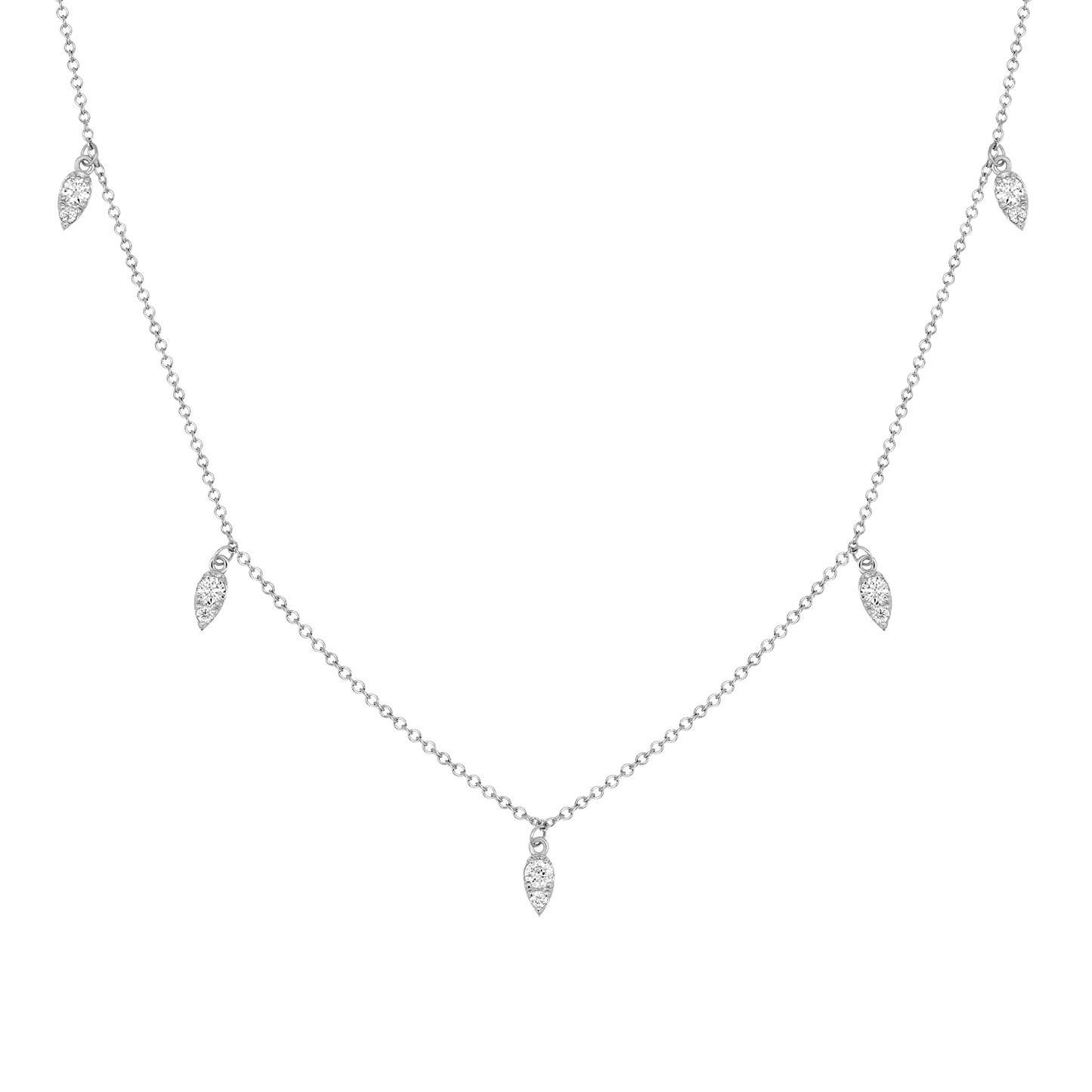 Diamond Pear Drop Necklace - Lotus Diamond