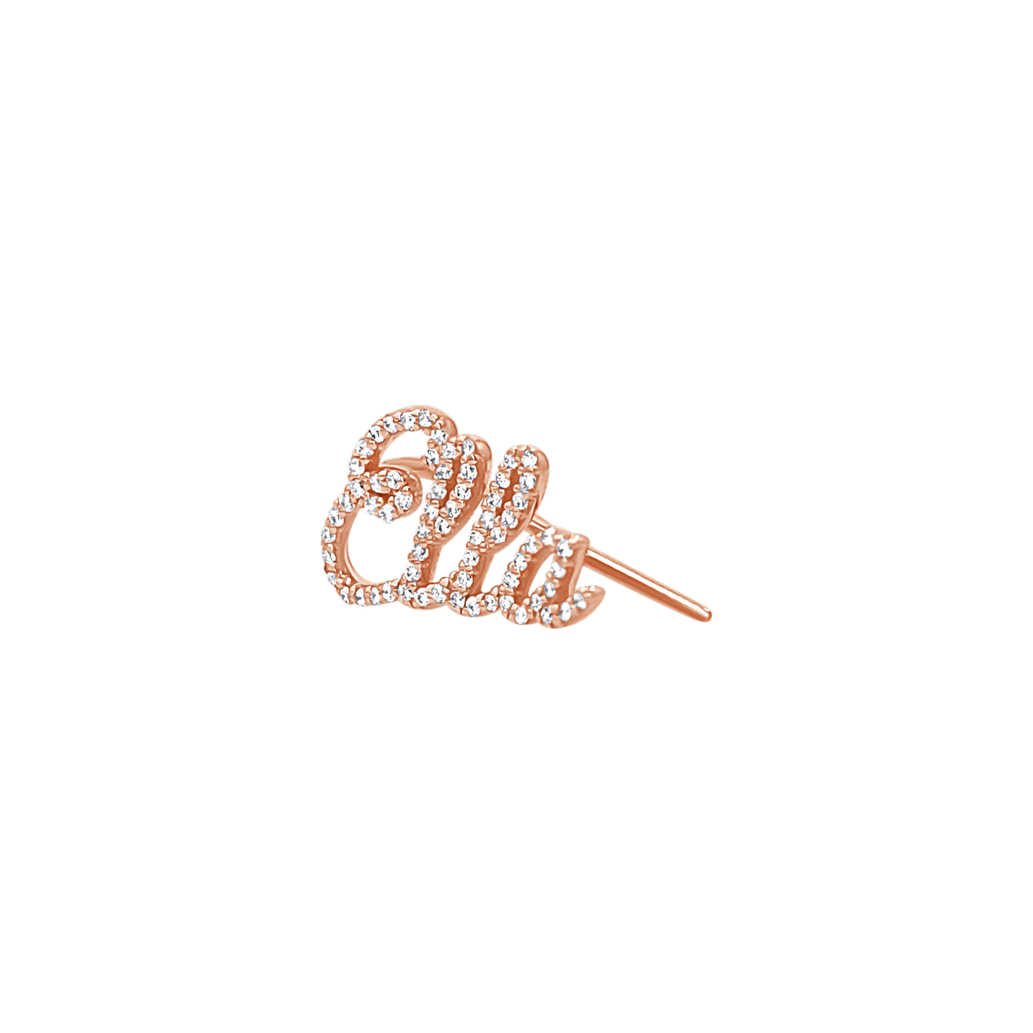 Diamond Personalized Name Ear Crawler - Lotus Diamond