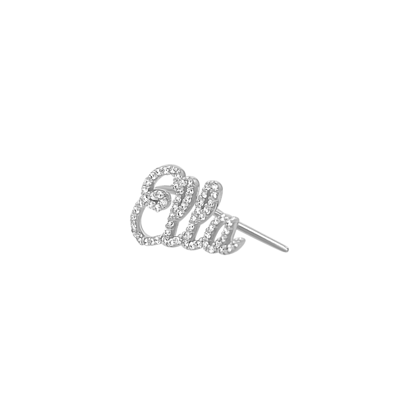 Diamond Personalized Name Ear Crawler - Lotus Diamond