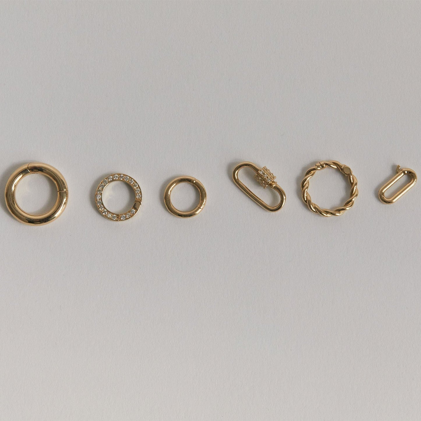 Diamond Round Charm Connector - Lotus Diamond
