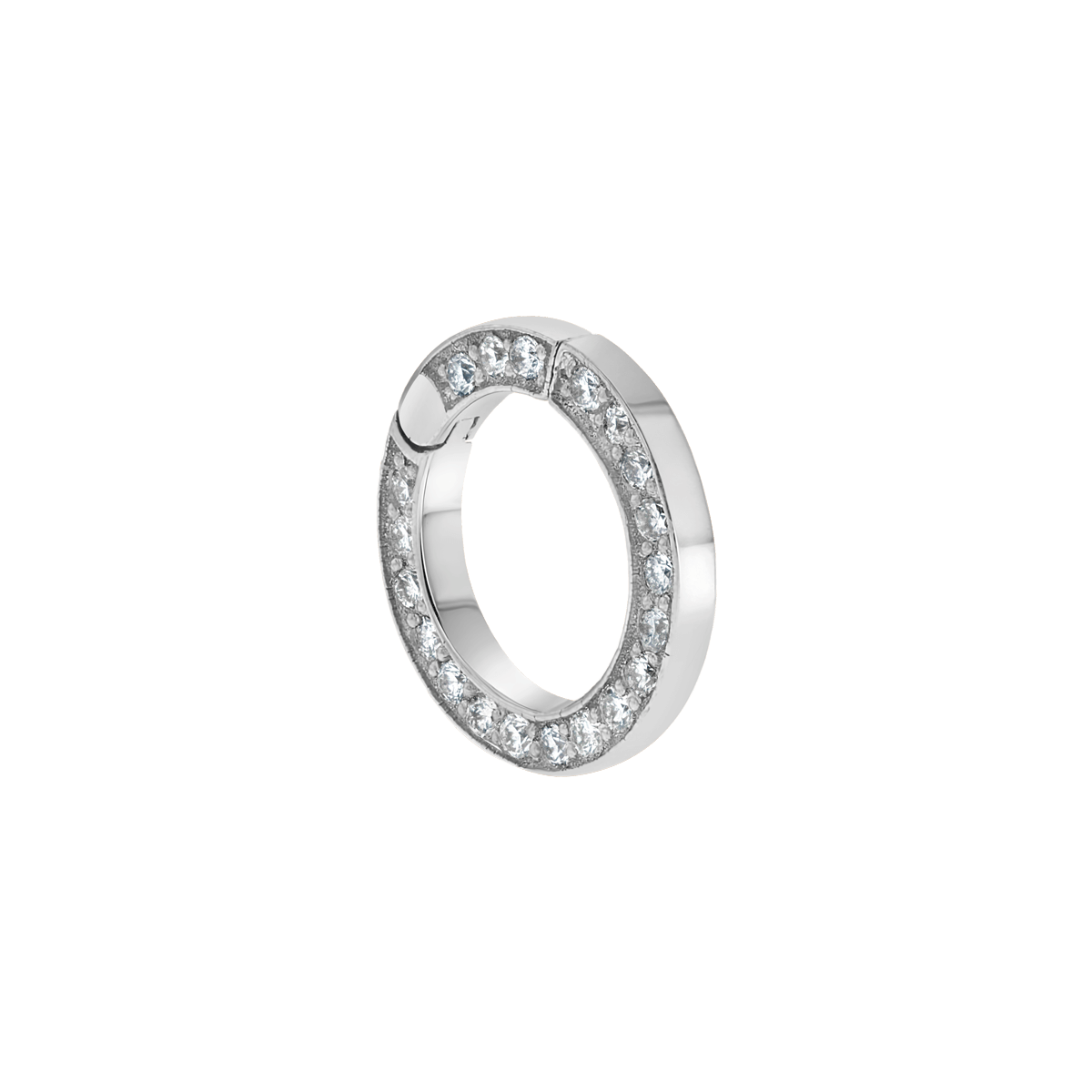Diamond Round Charm Connector - Lotus Diamond