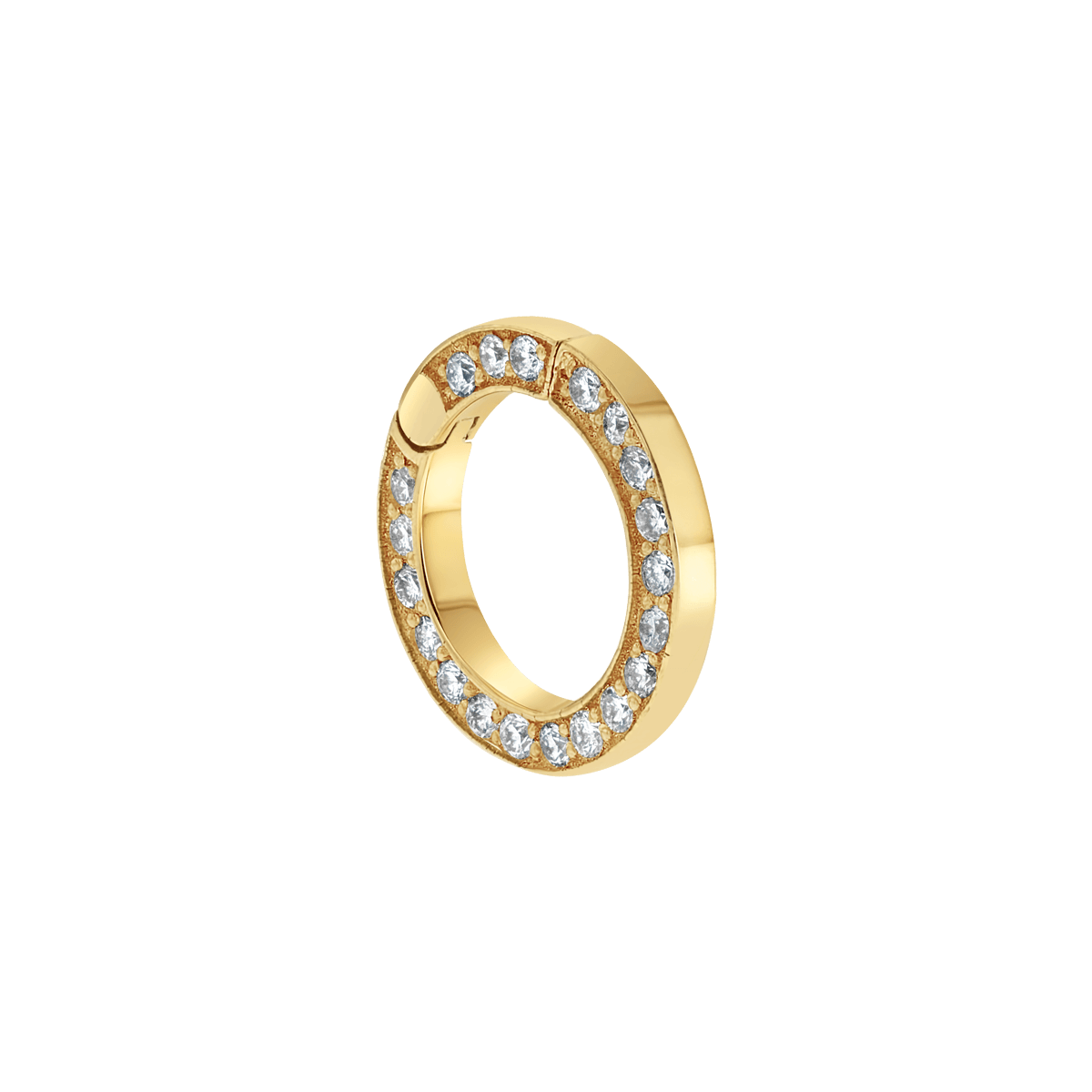 Diamond Round Charm Connector - Lotus Diamond