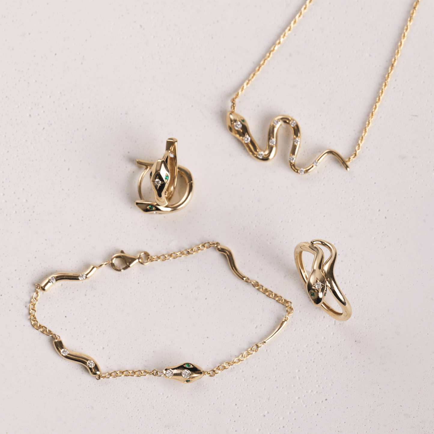 Diamond Serpentine Necklace - Lotus Diamond