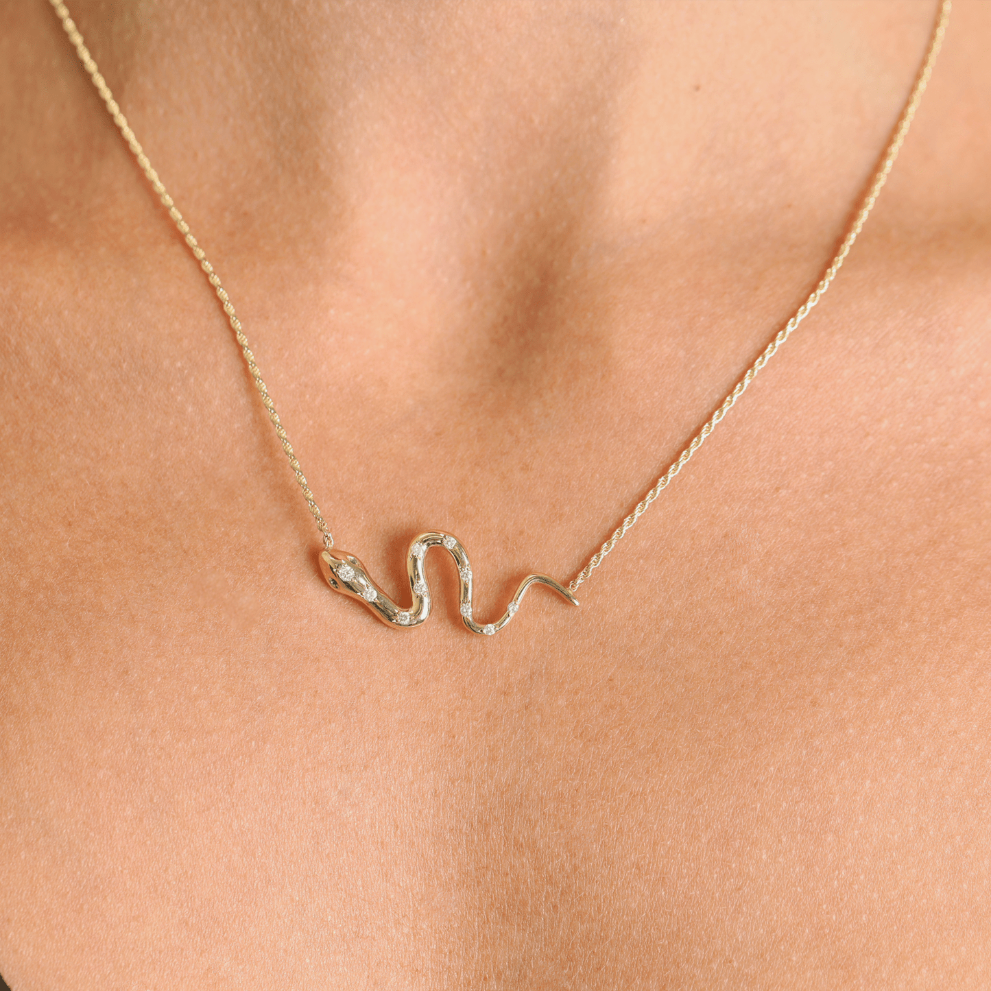 Diamond Serpentine Necklace - Lotus Diamond