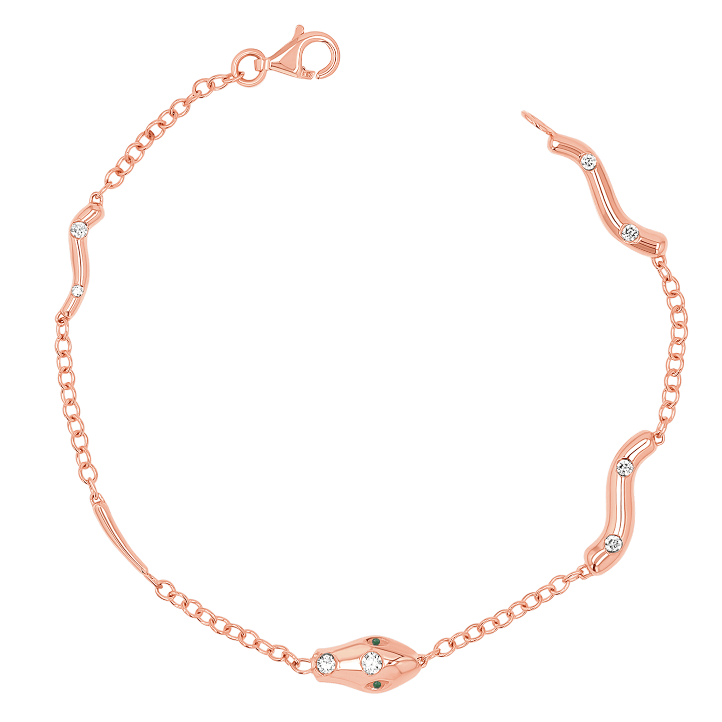 Diamond Serpentine Strand Bracelet - Lotus Diamond