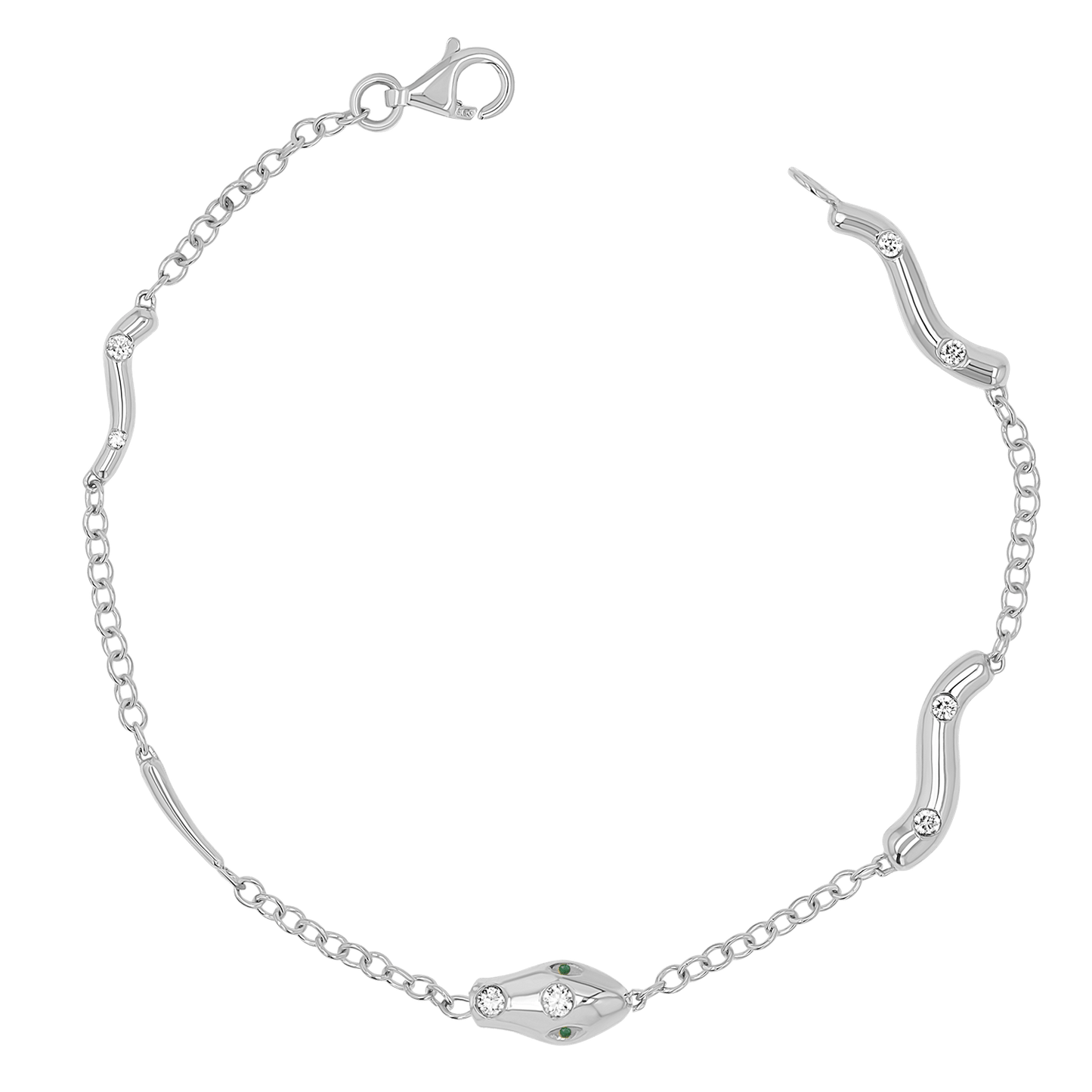 Diamond Serpentine Strand Bracelet - Lotus Diamond