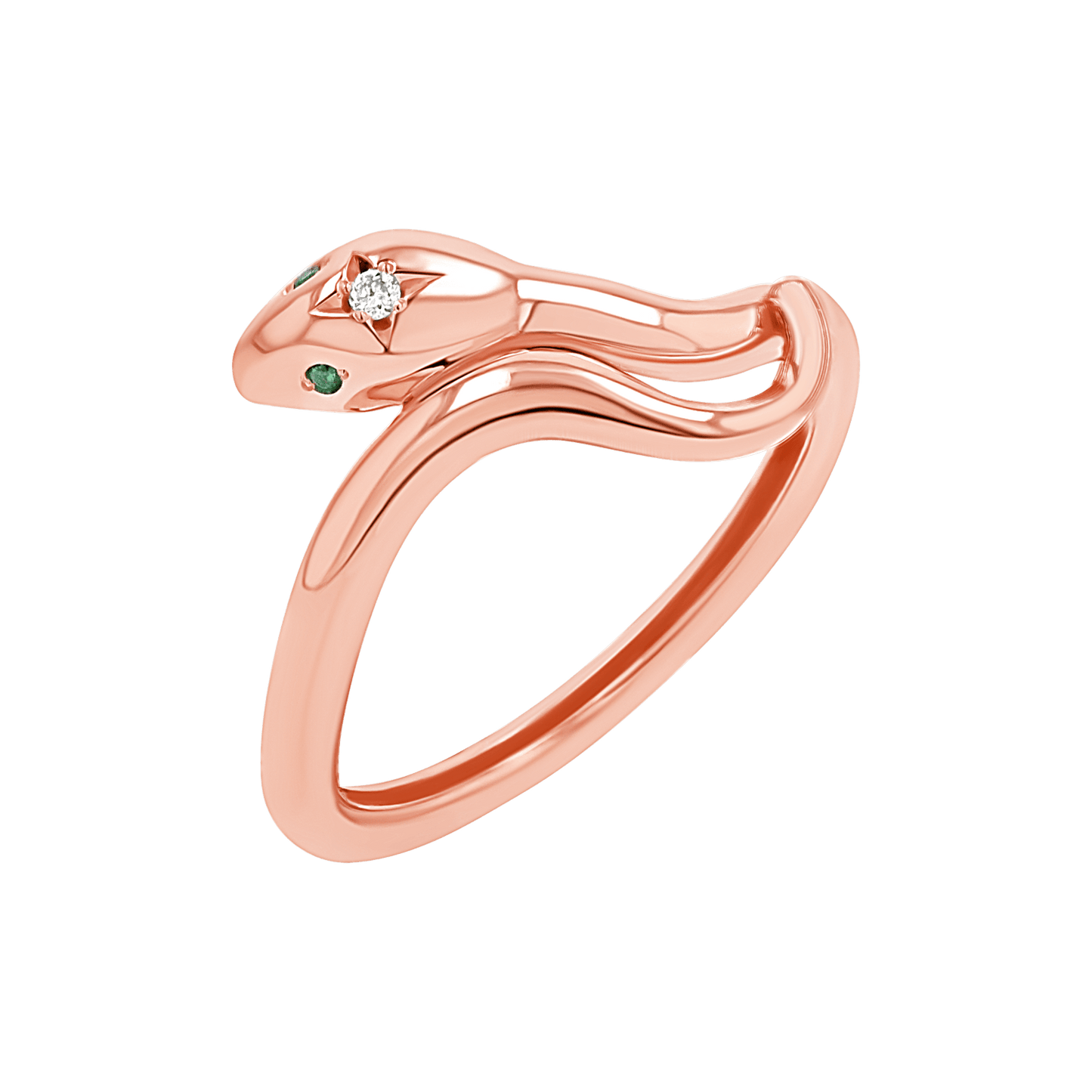 Diamond Serpentine Wrap Ring - Lotus Diamond
