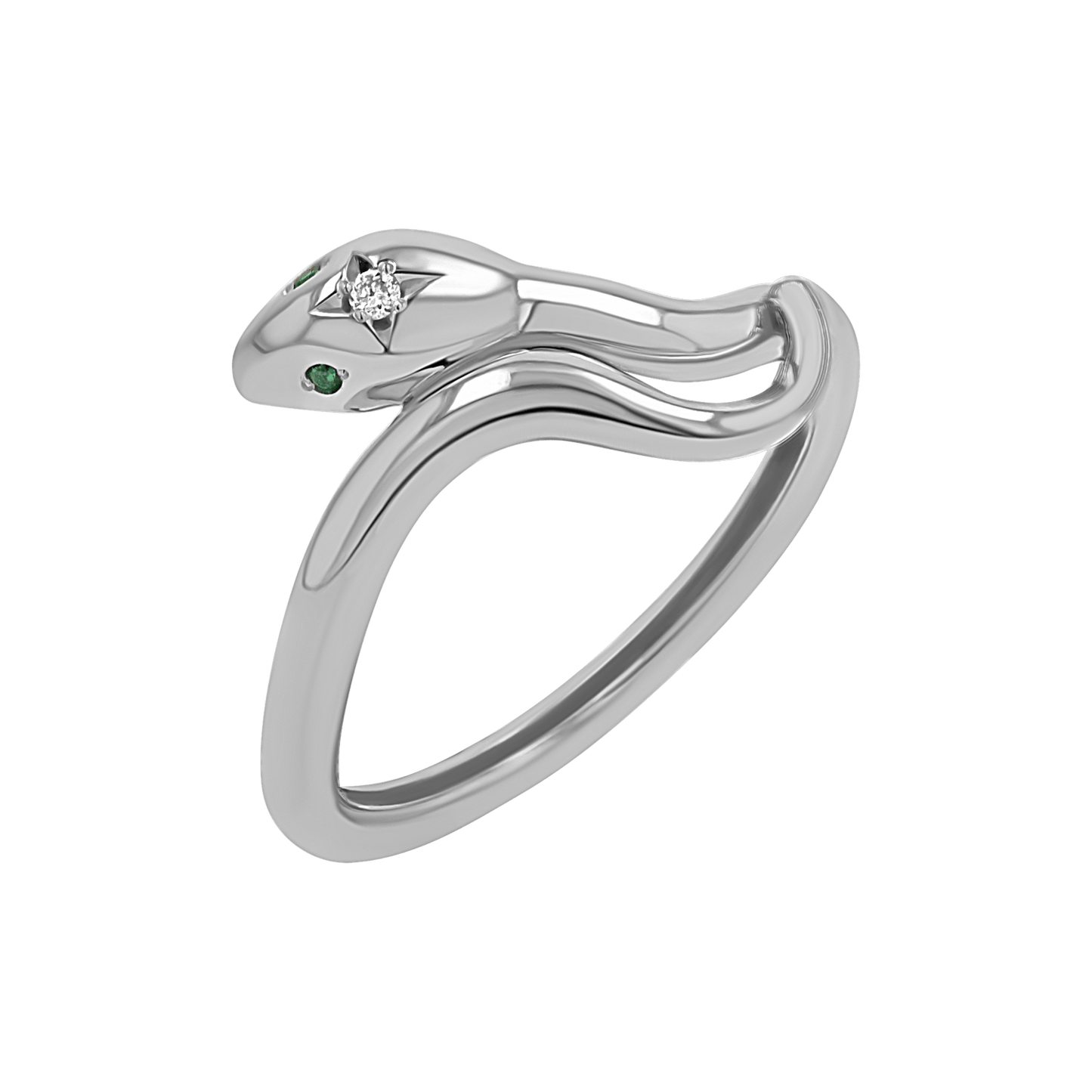 Diamond Serpentine Wrap Ring - Lotus Diamond