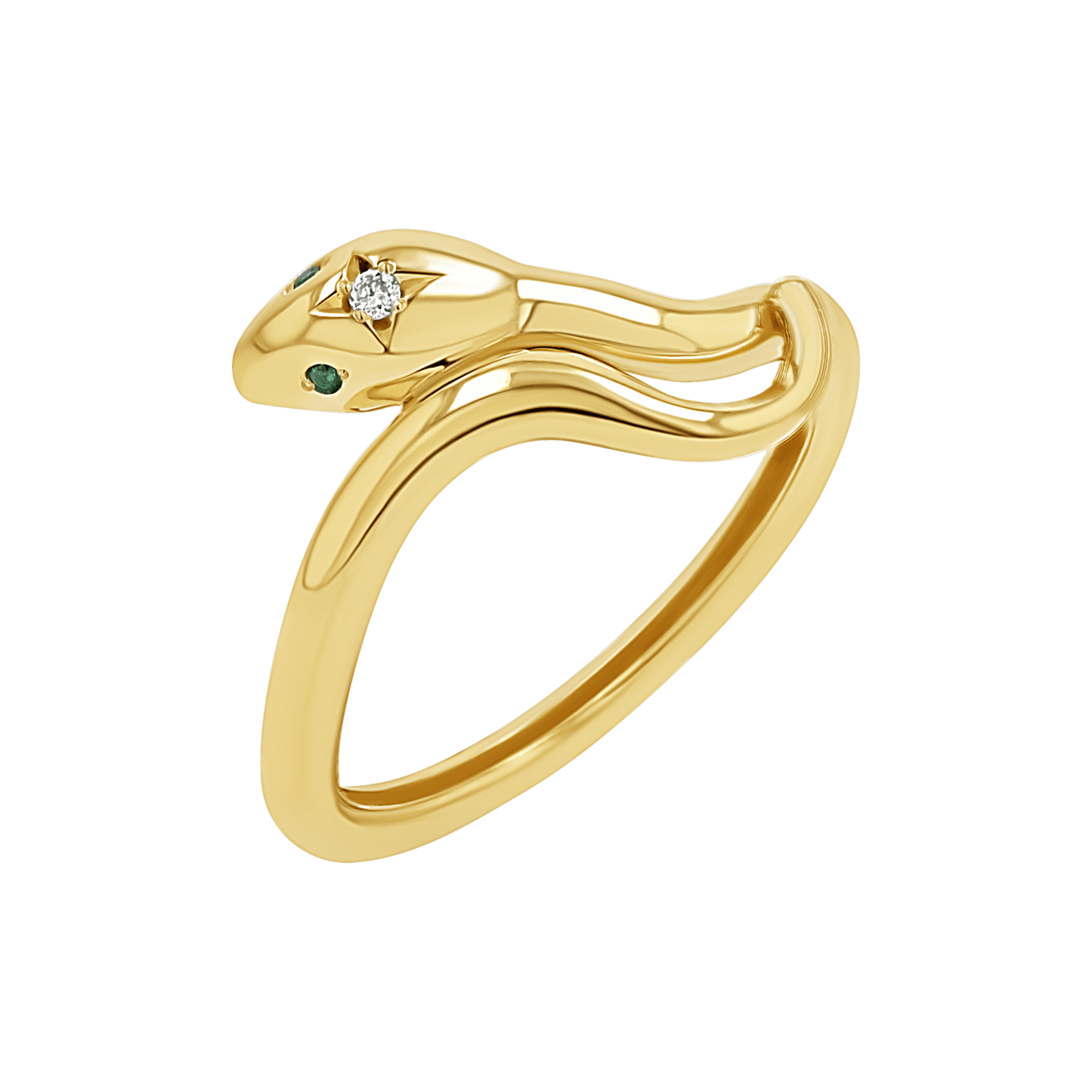 Diamond Serpentine Wrap Ring - Lotus Diamond