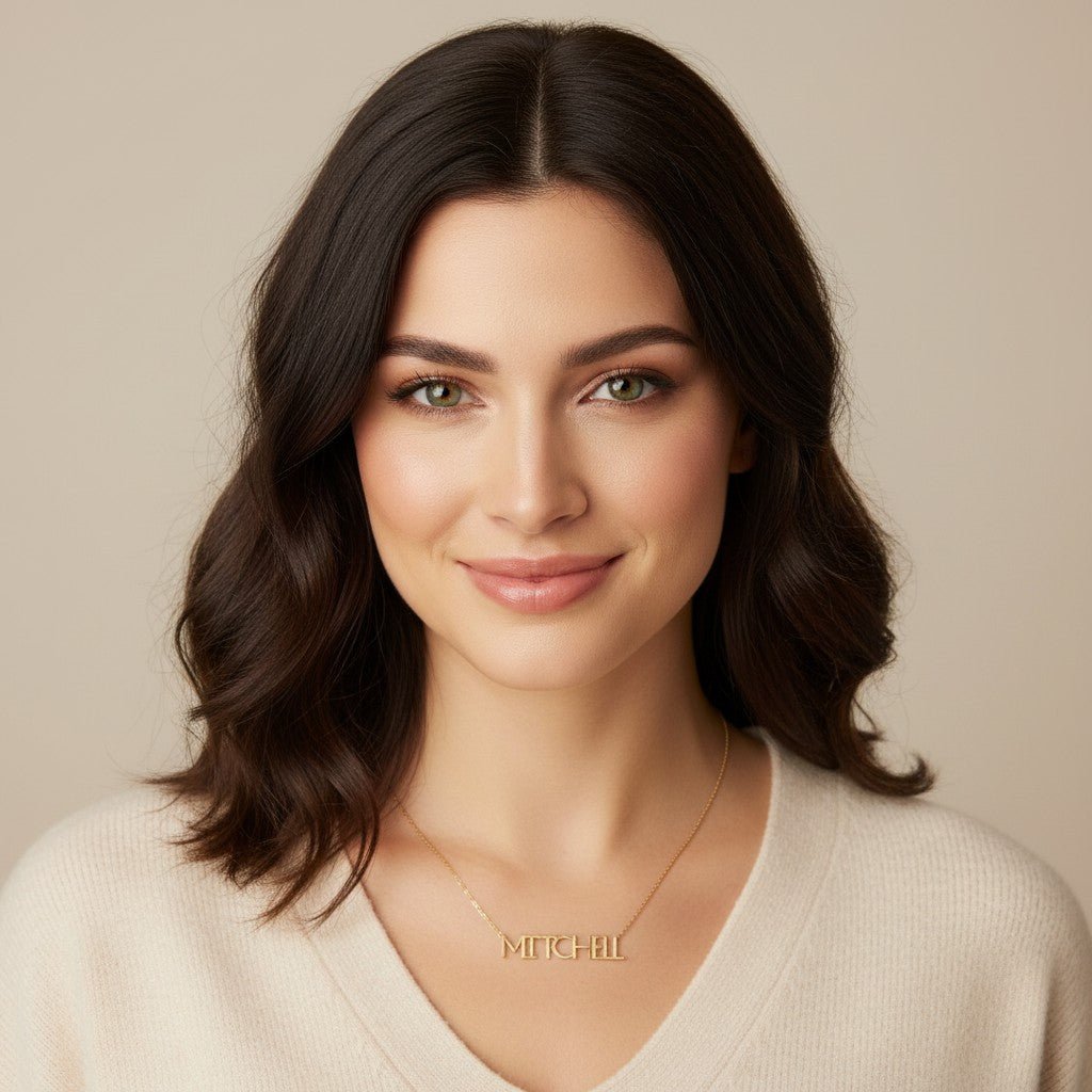 Diamond Sprinkle Name Necklace - Lotus Diamond