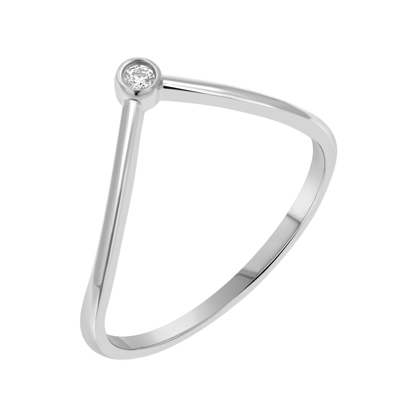 Diamond Wishbone Ring - Lotus Diamond