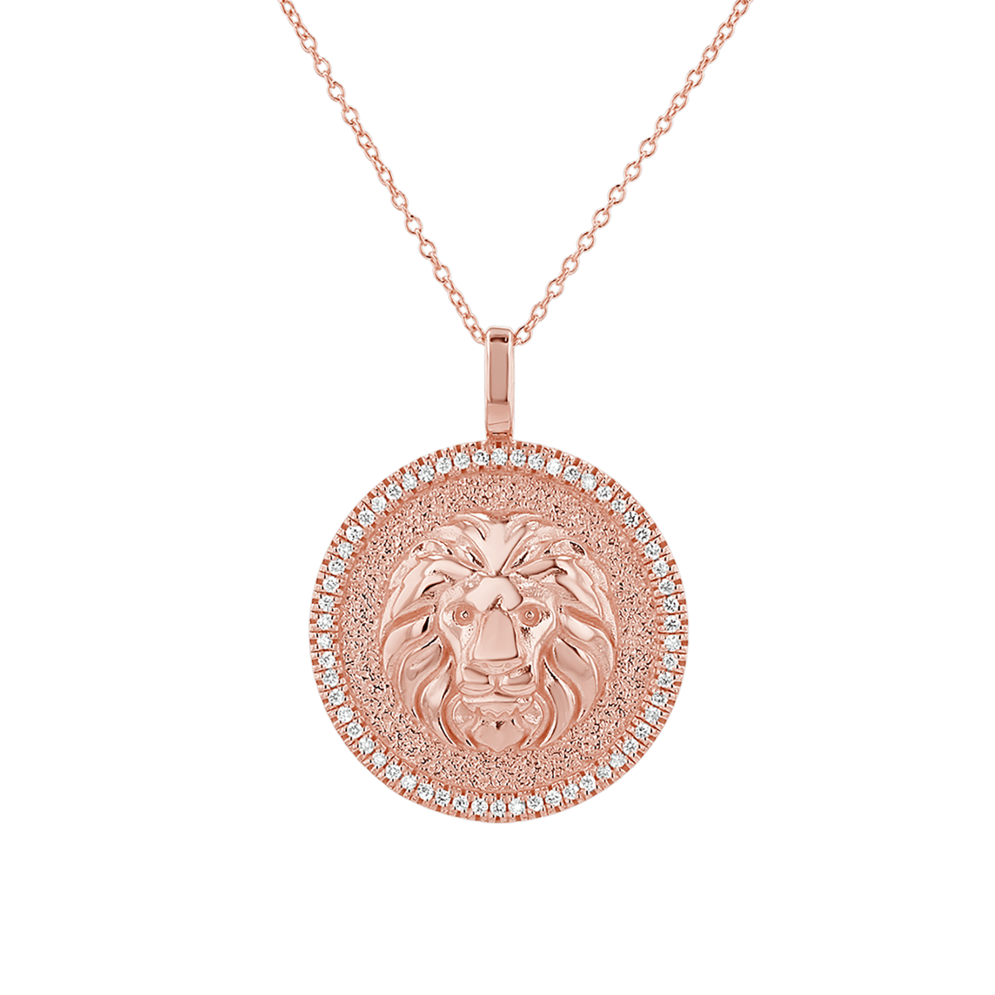 Diamond Zodiac Coin Medallion Necklace - Lotus Diamond