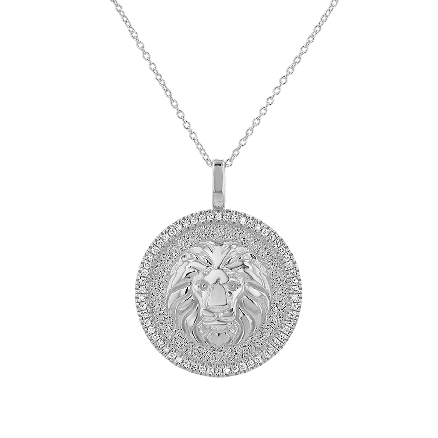 Diamond Zodiac Coin Medallion Necklace - Lotus Diamond