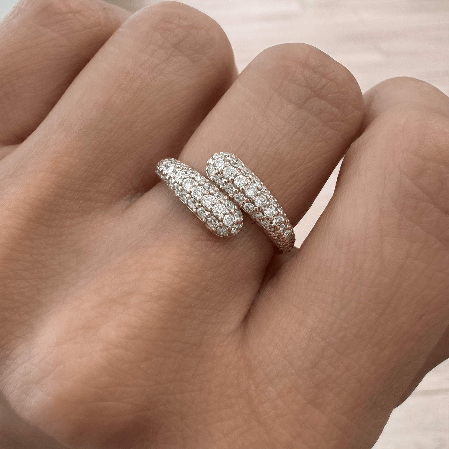 Double Diamond Rendezvous Ring - Lotus Diamond