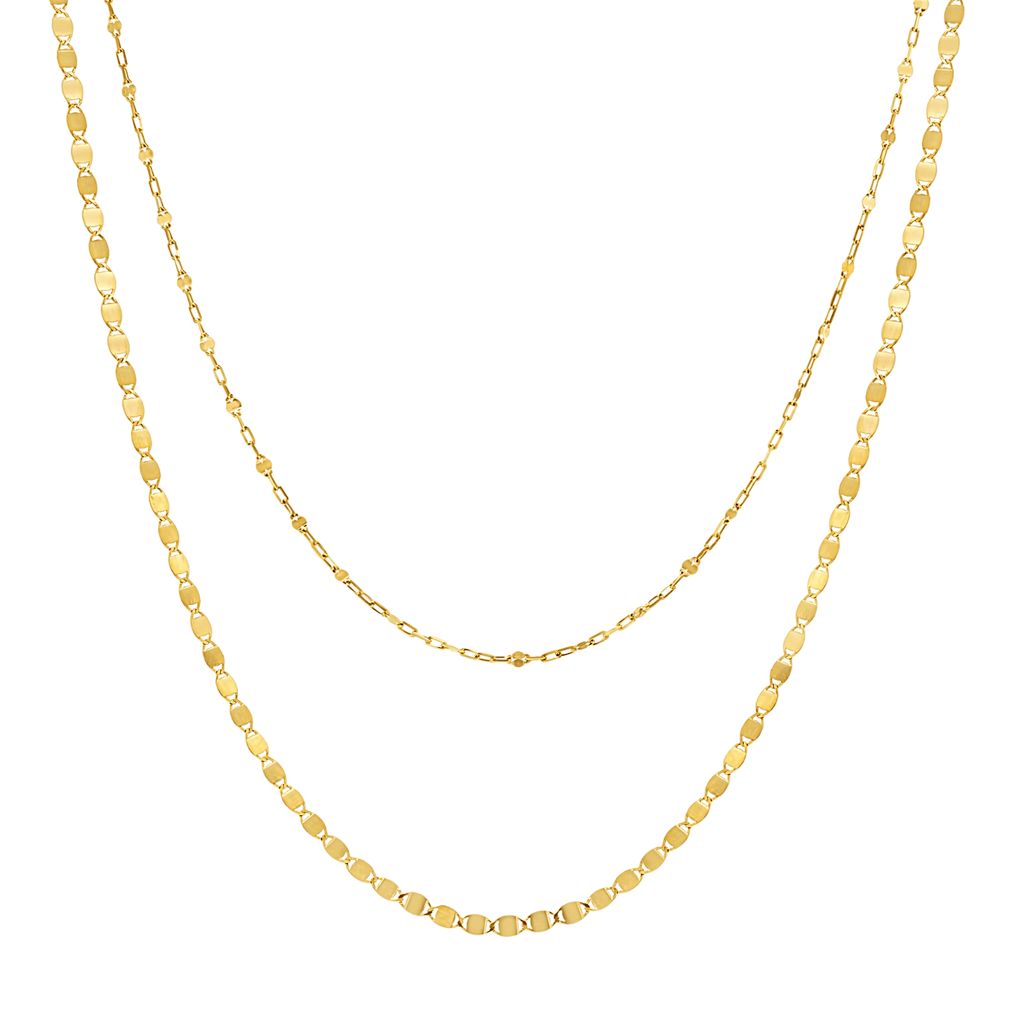 Duo Mirror Necklace - Lotus Diamond