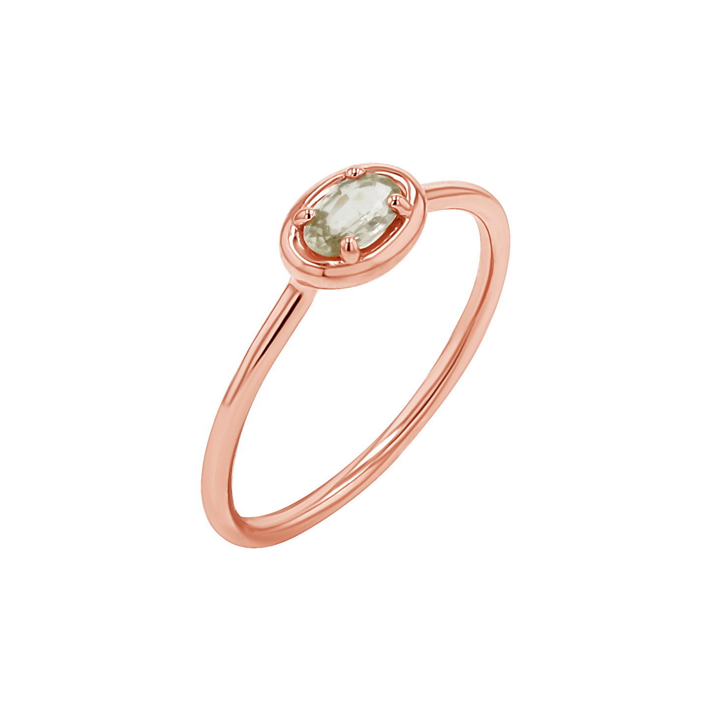 East - West Oval Sapphire Ring - Lotus Diamond