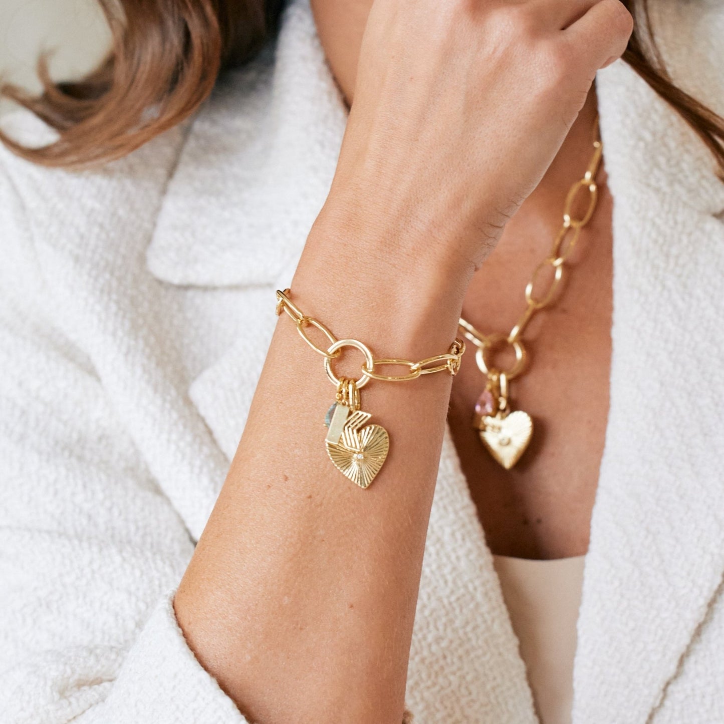 Emerson Initial Charm - Lotus Diamond