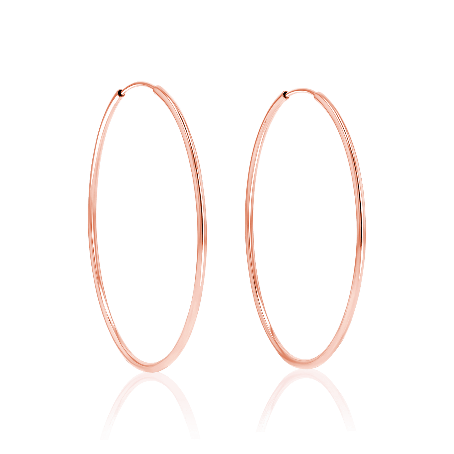 Endless Gold Hoop Earrings - Lotus Diamond