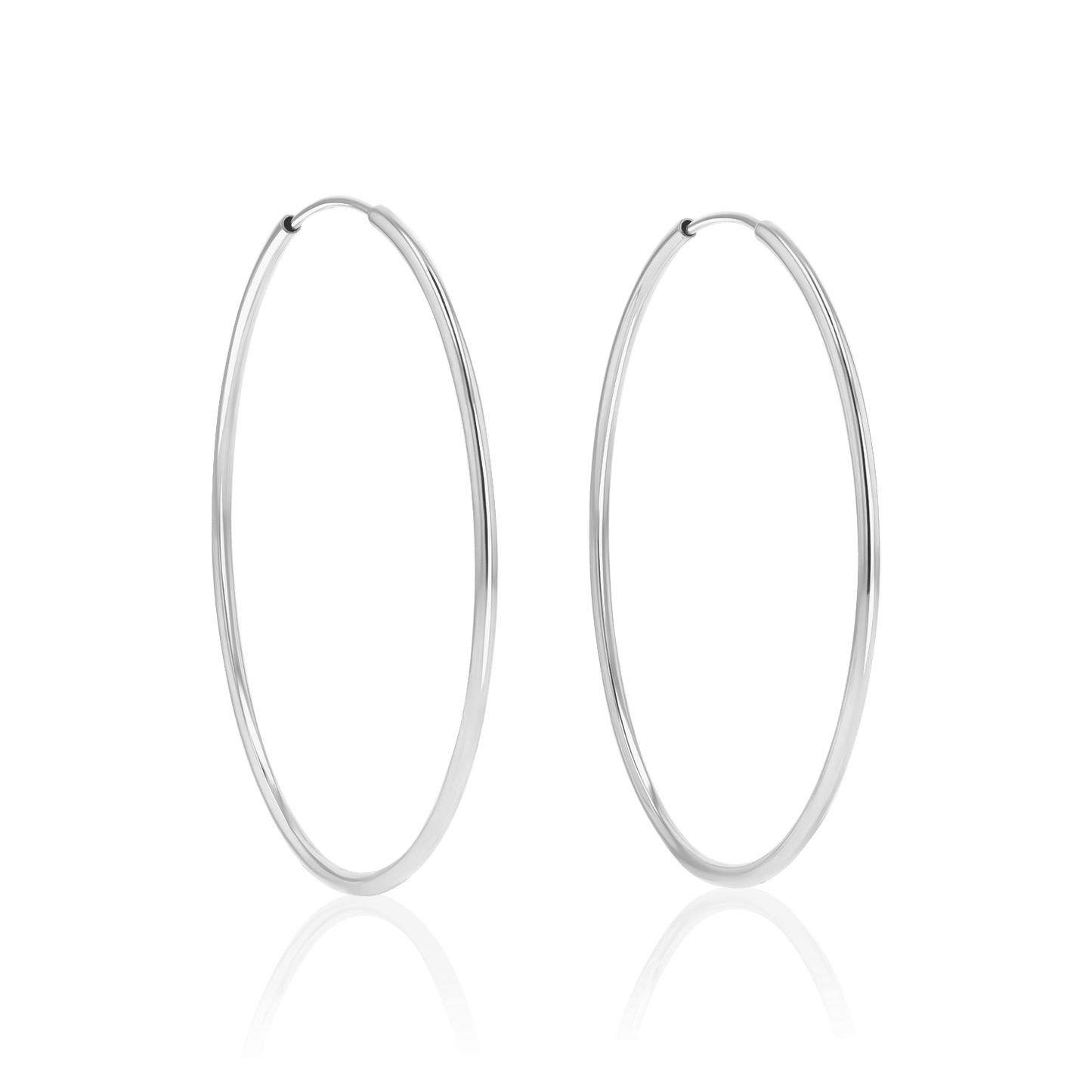 Endless Gold Hoop Earrings - Lotus Diamond