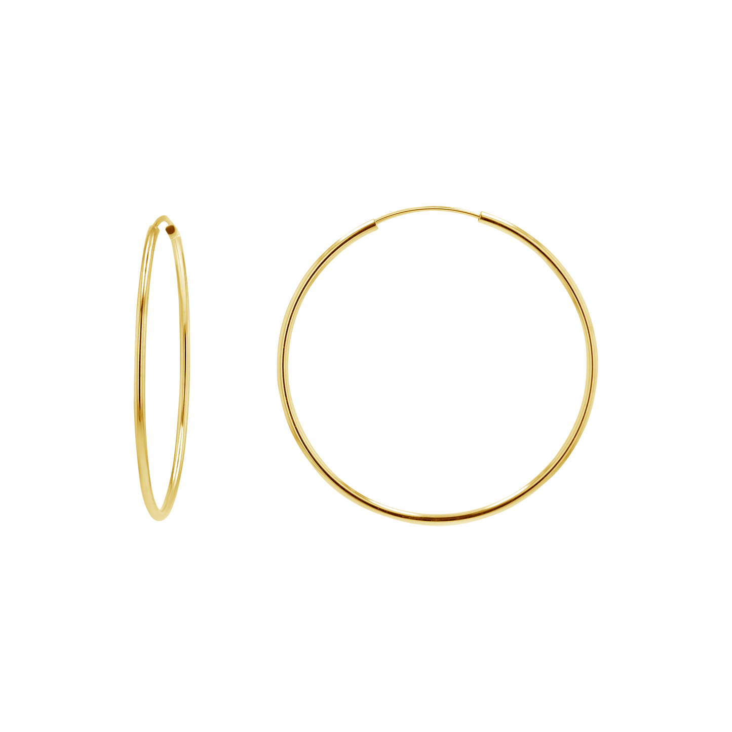 Endless Gold Hoop Earrings - Lotus Diamond