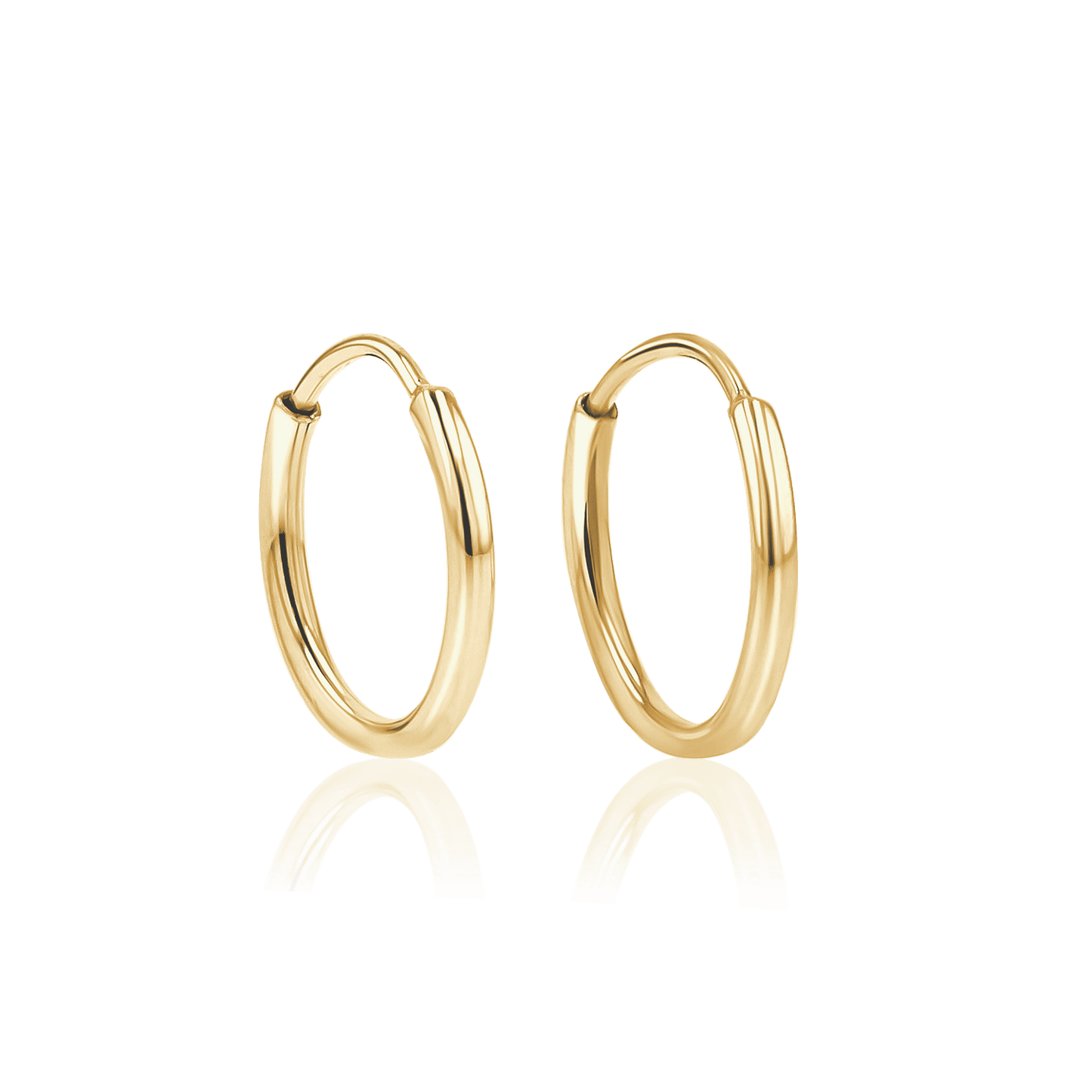Endless Gold Hoop Earrings - Lotus Diamond