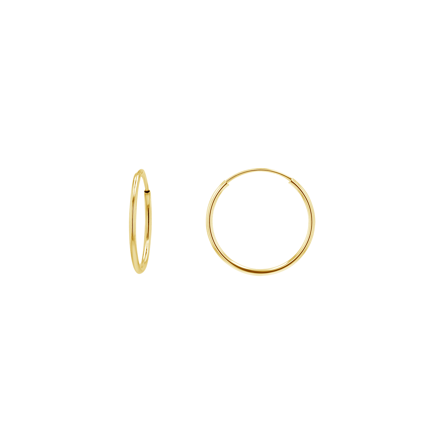 Endless Gold Hoop Earrings - Lotus Diamond