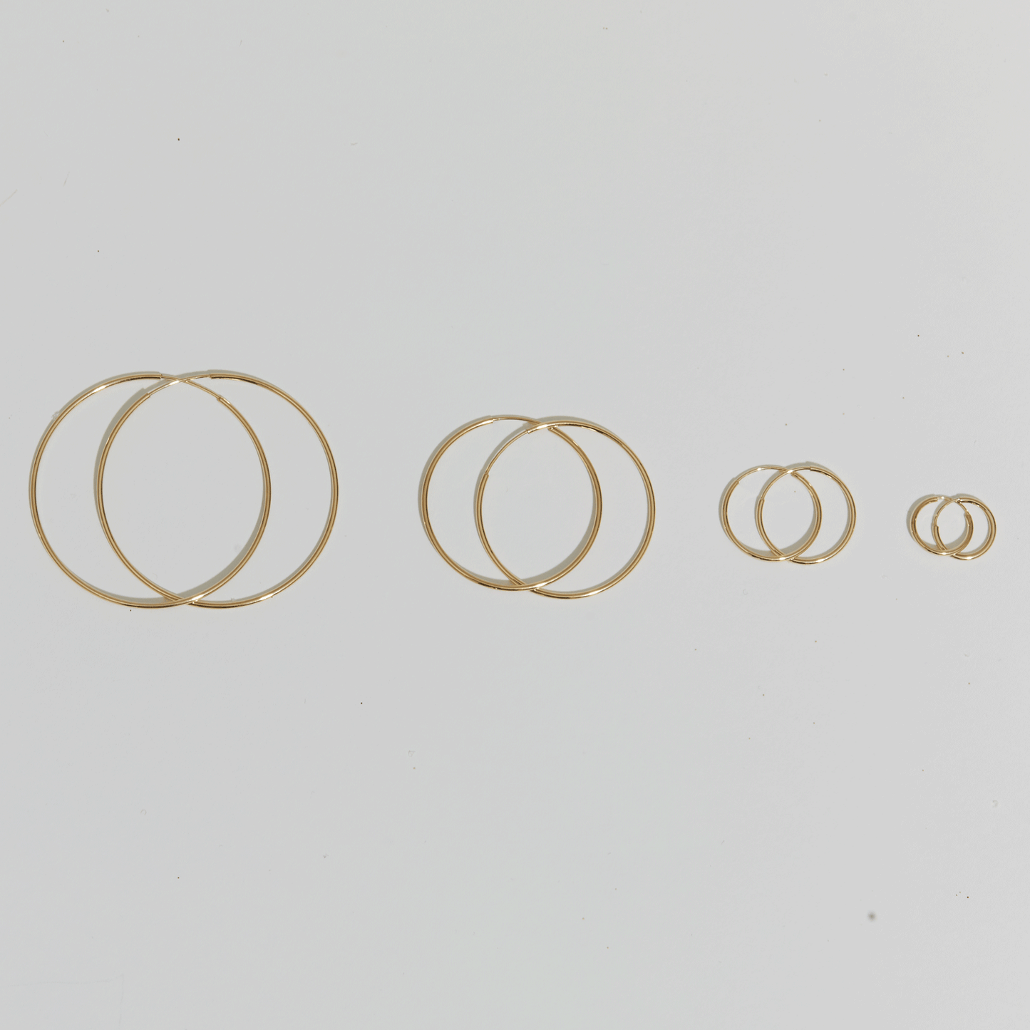 Endless Gold Hoop Earrings - Lotus Diamond
