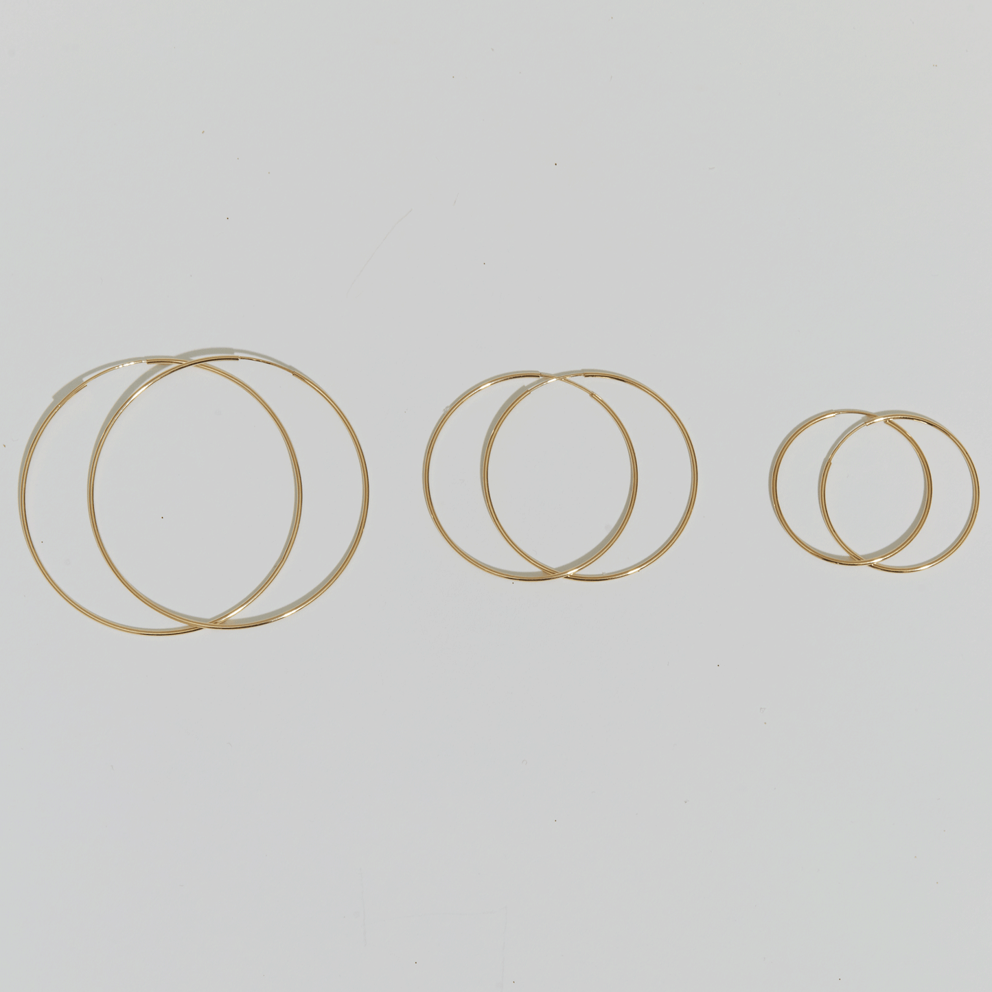 Endless Gold Hoop Earrings - Lotus Diamond