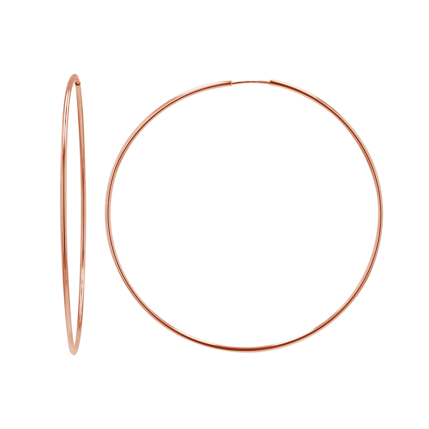 Endless Gold Hoop Earrings - Lotus Diamond