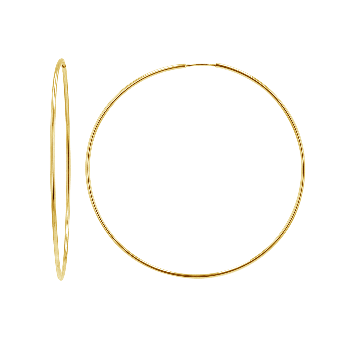 Endless Gold Hoop Earrings - Lotus Diamond