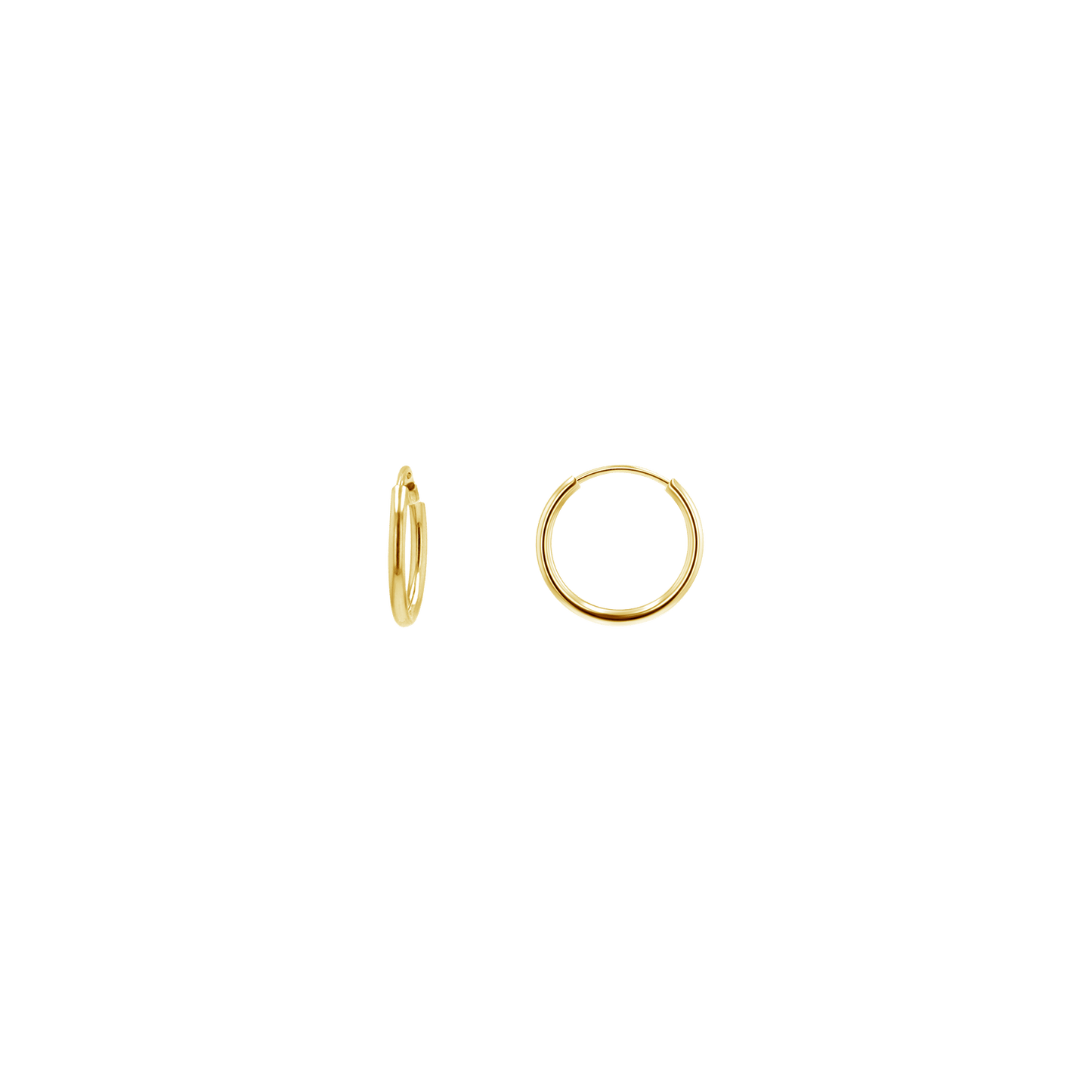 Endless Gold Hoop Earrings - Lotus Diamond