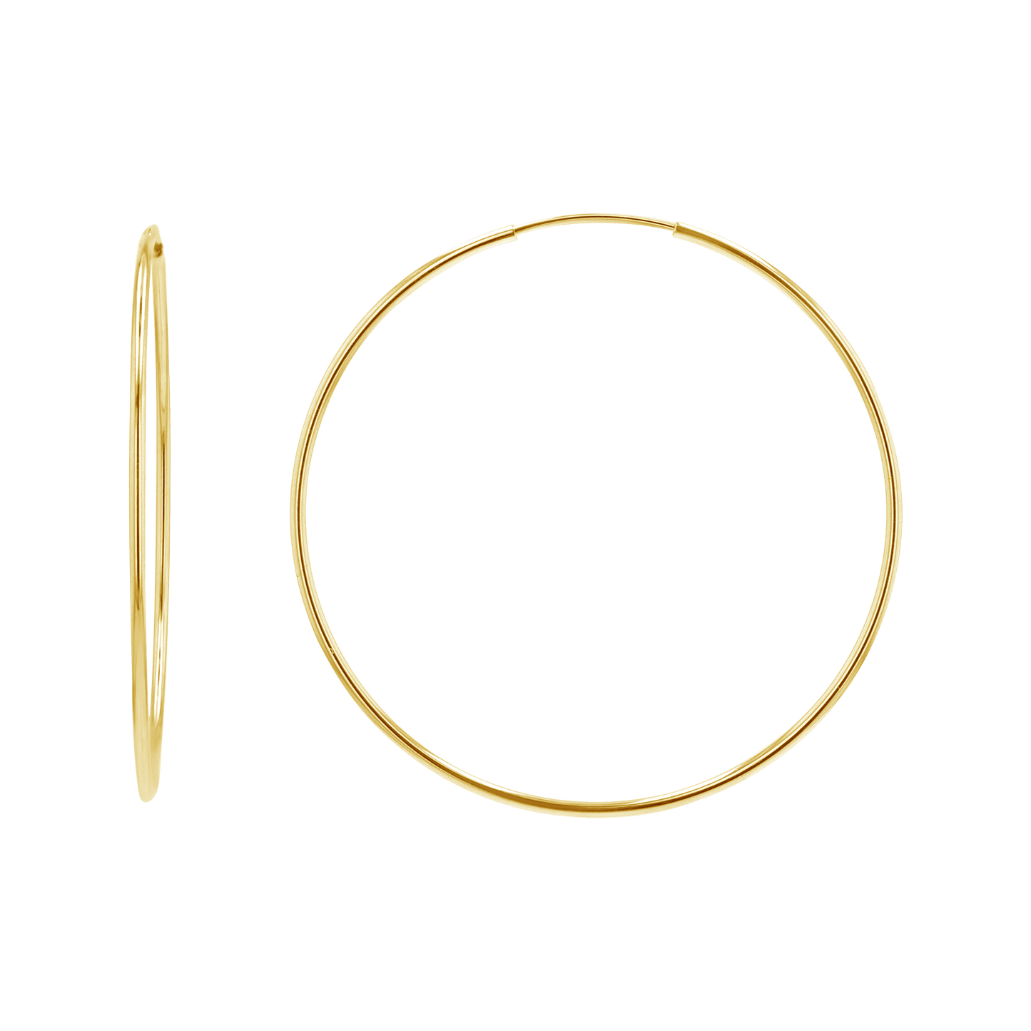 Endless Gold Hoop Earrings - Lotus Diamond