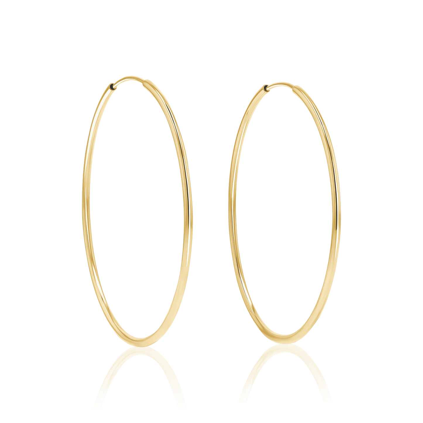 Endless Gold Hoop Earrings - Lotus Diamond