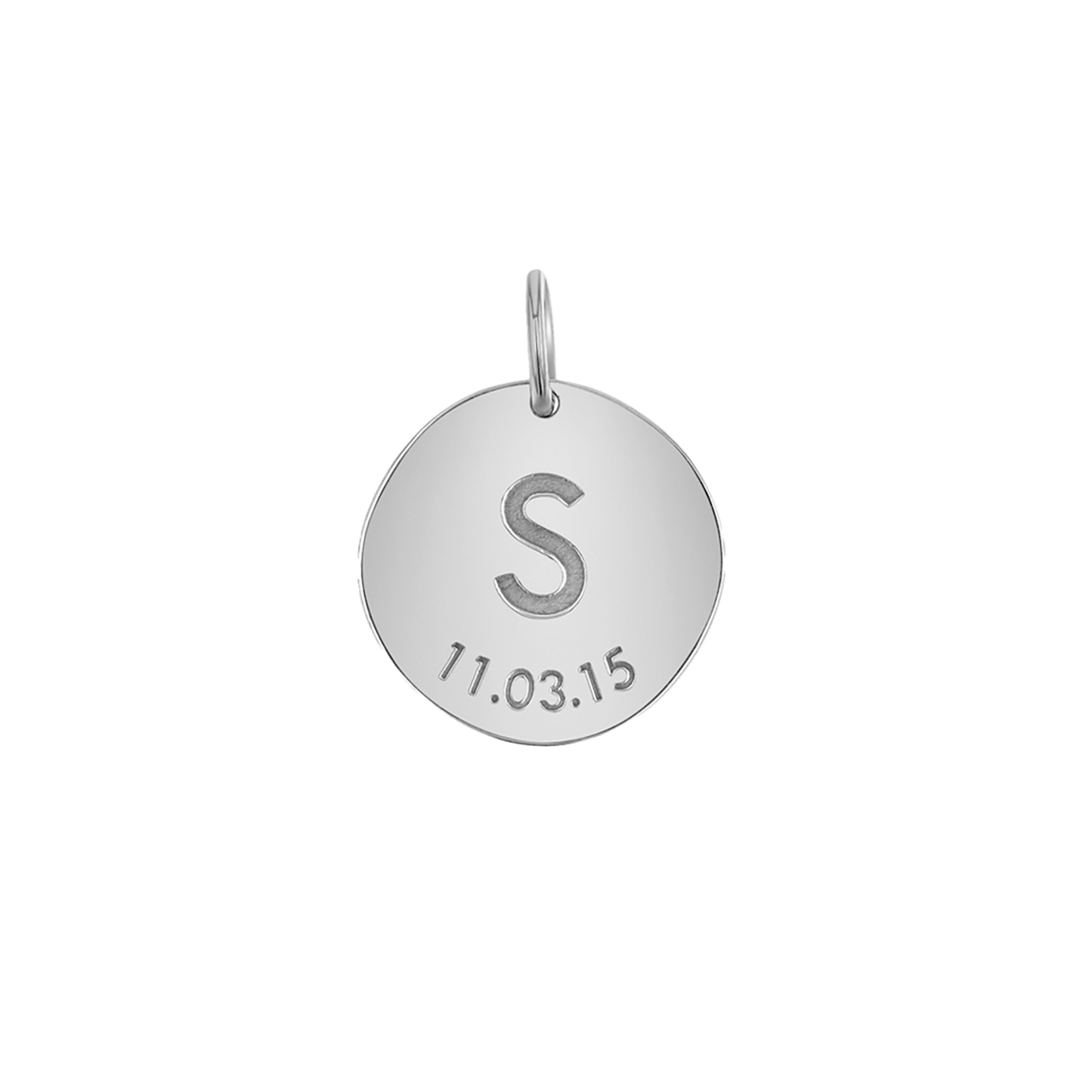 Engravable Initial & Date Charm - Lotus Diamond