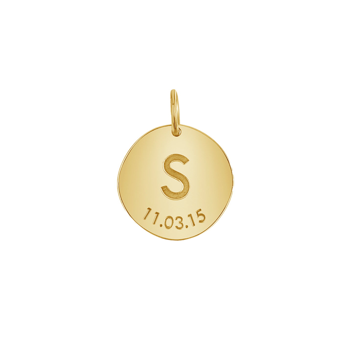 Engravable Initial & Date Charm - Lotus Diamond