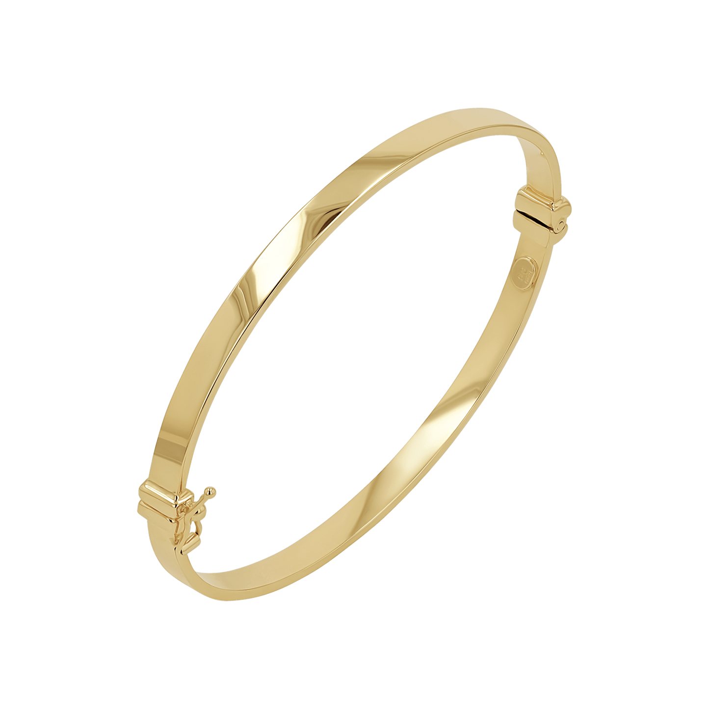 Essential Hinged Bangle (4mm) - Lotus Diamond