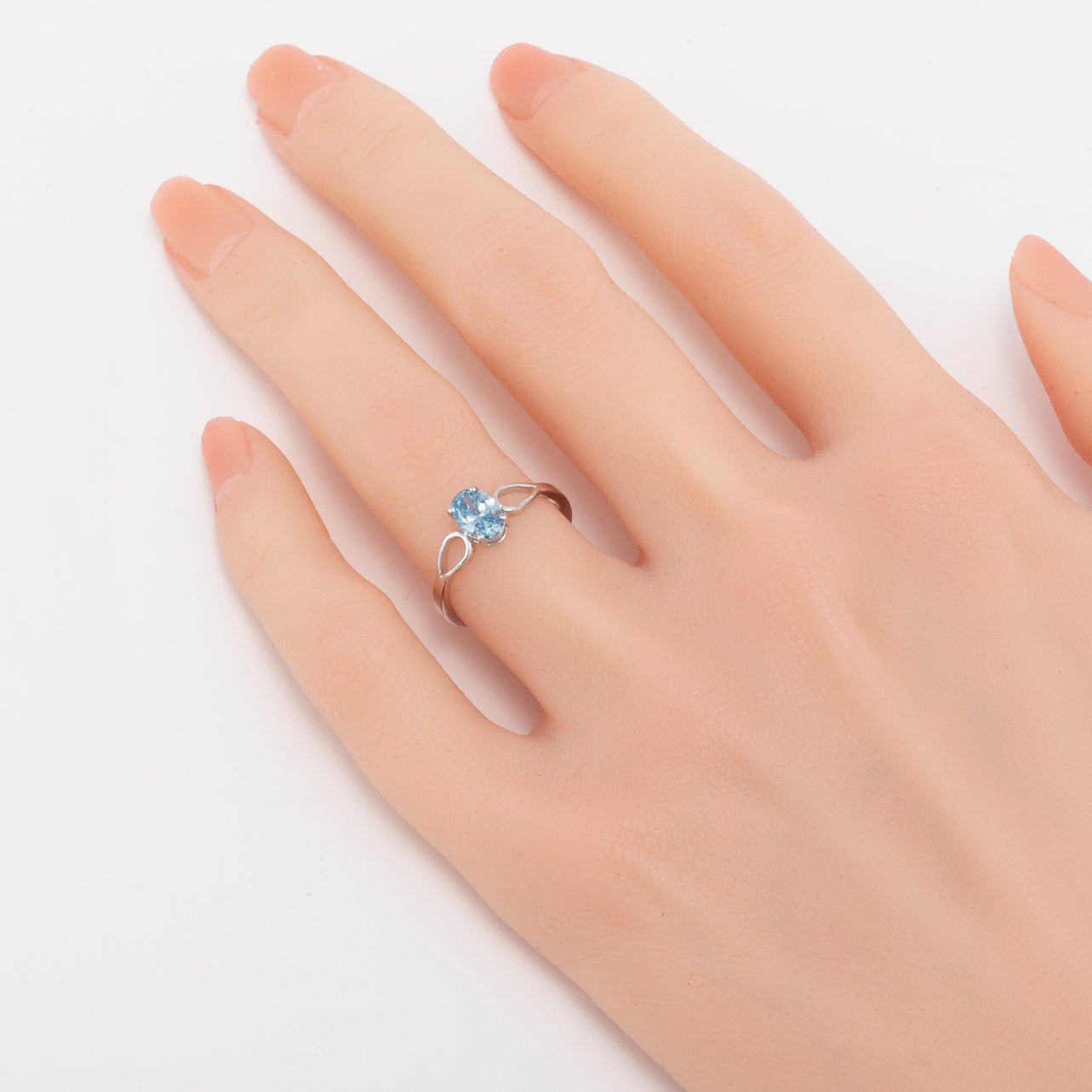 Fancy Blue Lab grown Diamond Ring 0.71ctw - Lotus Diamond