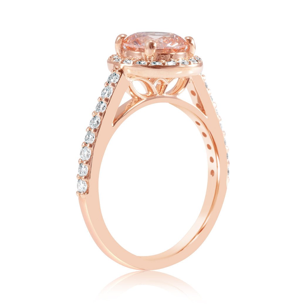 Fancy Pink Lab - grown Diamond Ring 2.02 ctw - Lotus Diamond