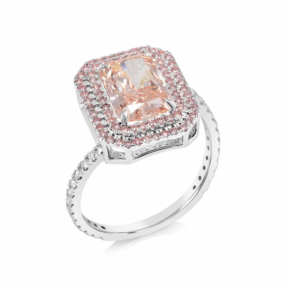 Fancy Pink Lab - grown Diamond Ring 2.23ct - Lotus Diamond