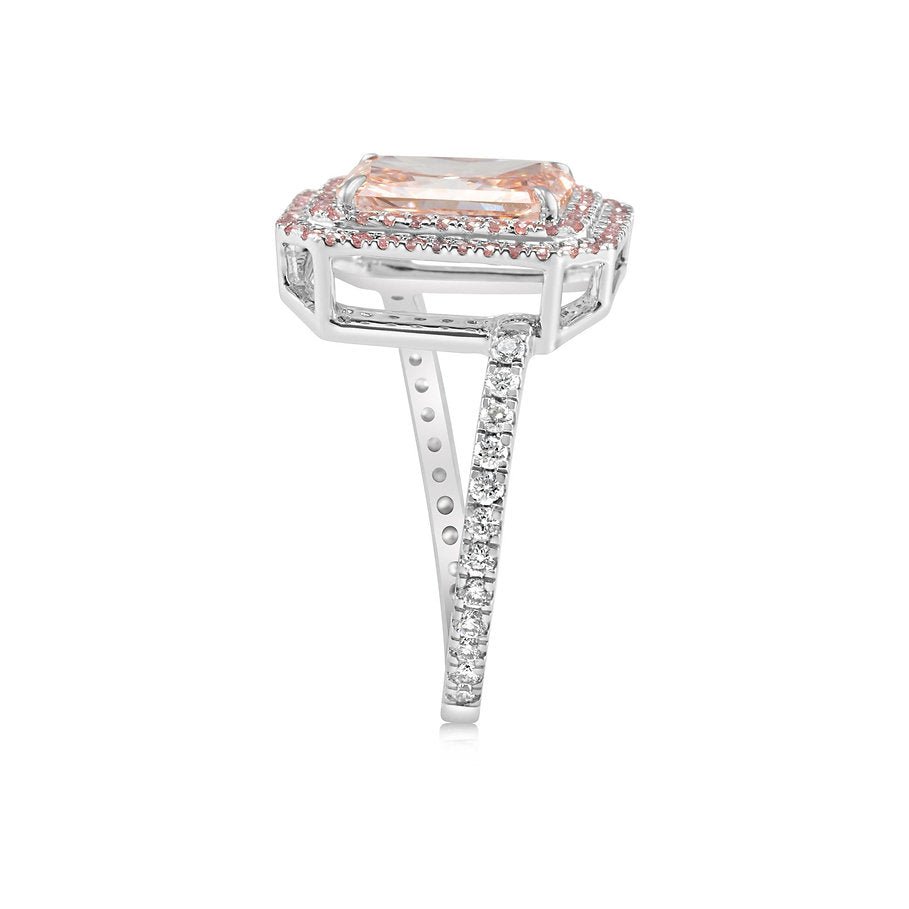 Fancy Pink Lab - grown Diamond Ring 2.23ct - Lotus Diamond