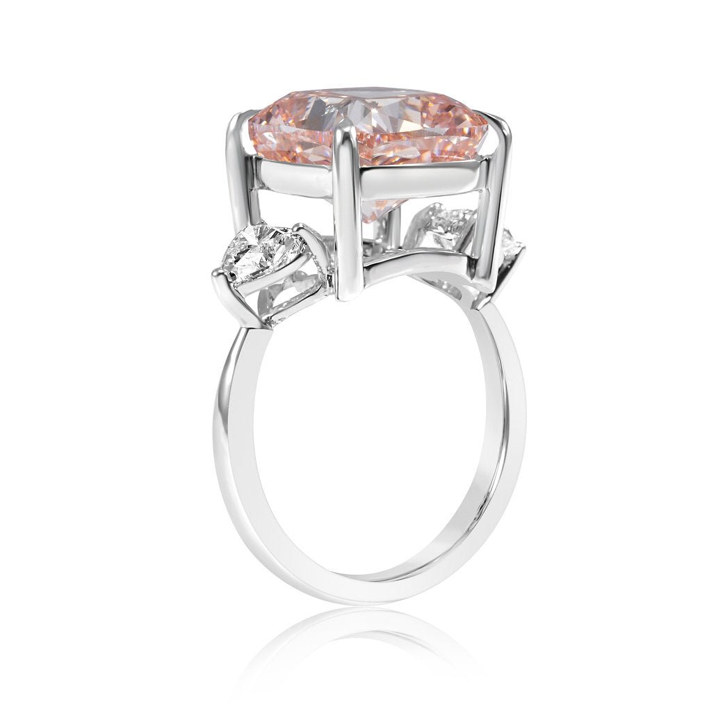 Fancy Pink Lab - grown Diamond Ring 8.18 ct - Lotus Diamond